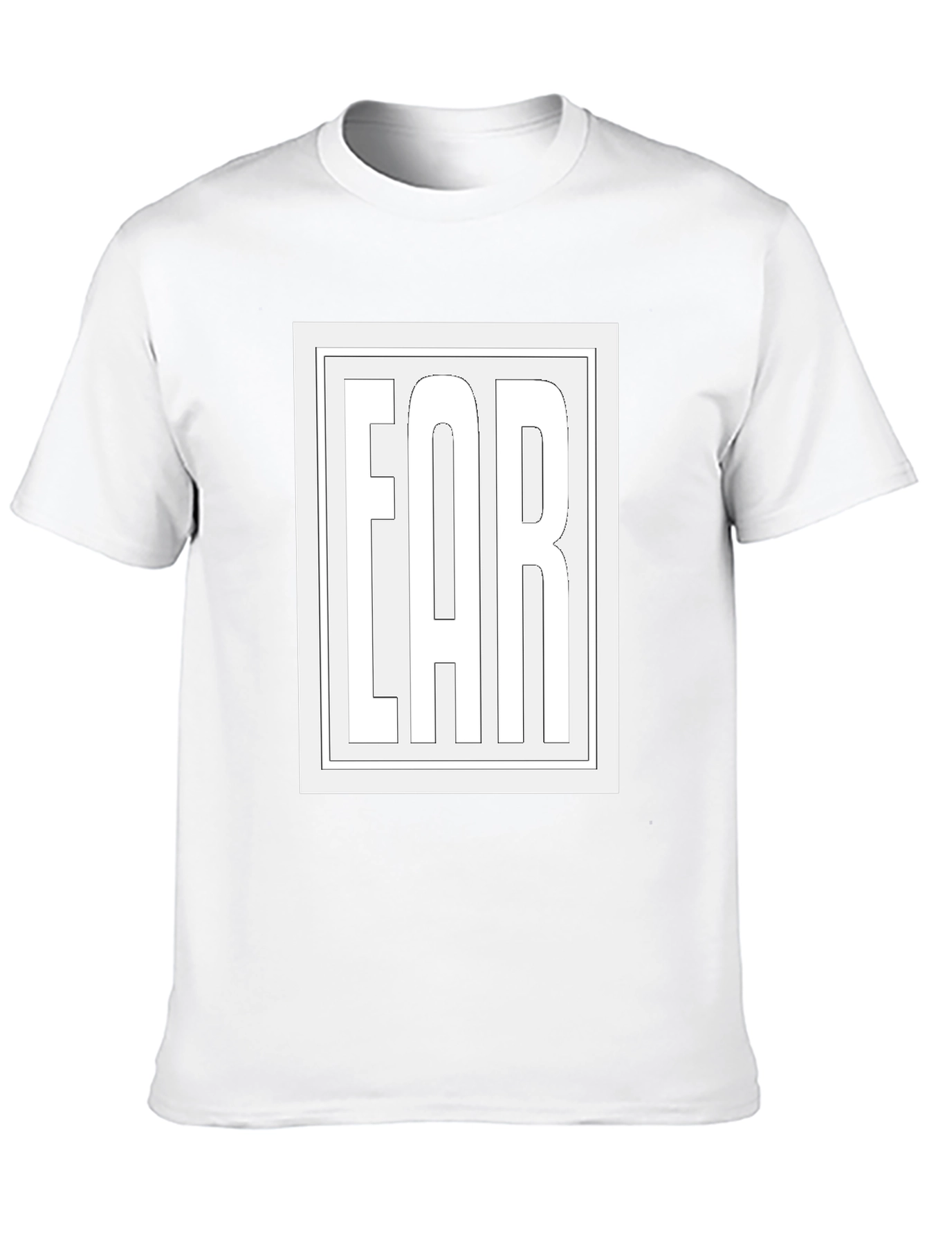 Graphic Tee: EAR Outline Design - Black Cotton