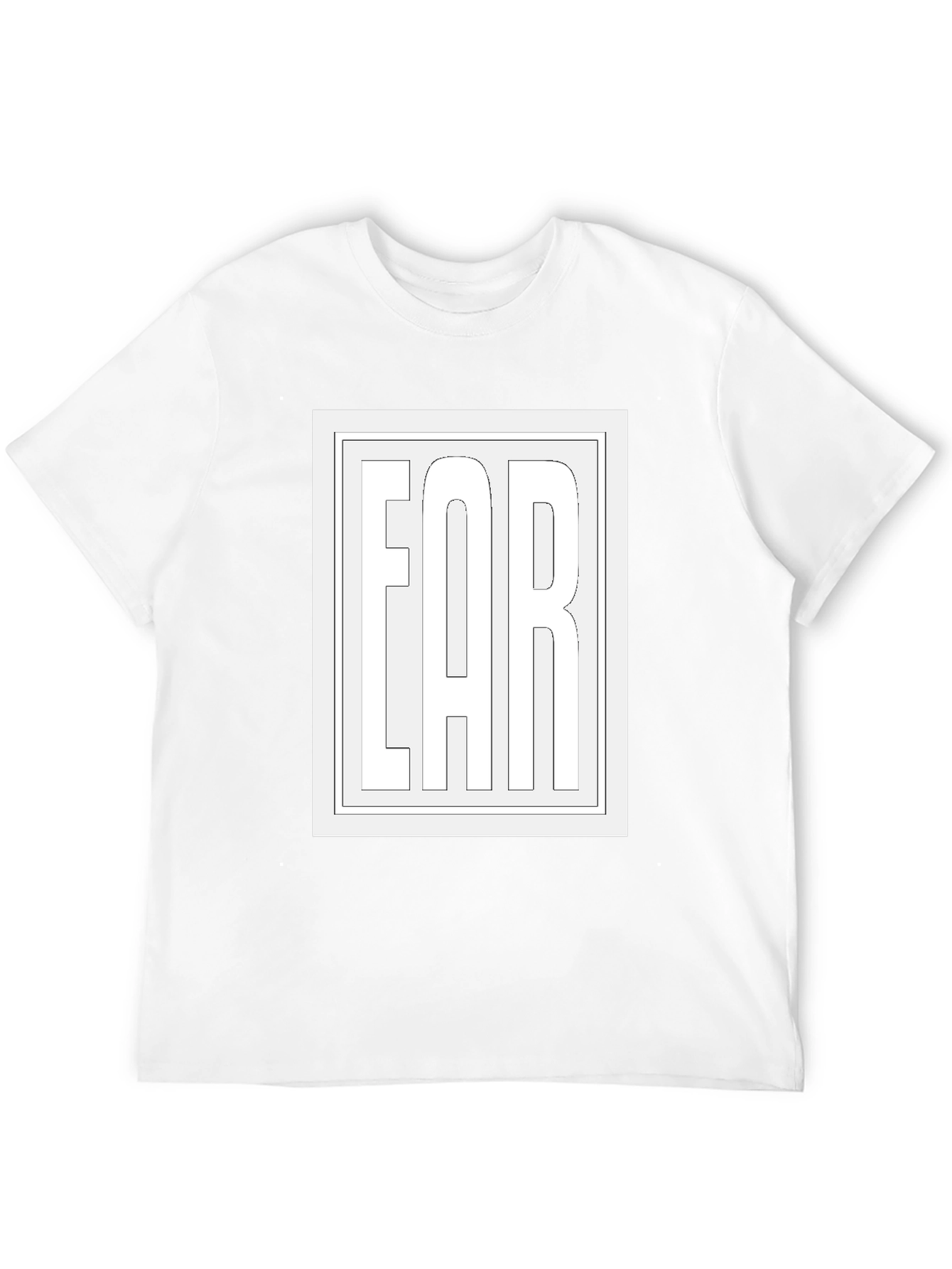 Graphic Tee: EAR Outline Design - Black Cotton
