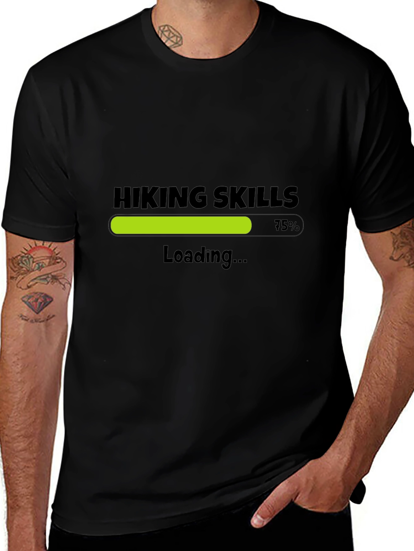 Hiking Skills Loading T-Shirt - Black