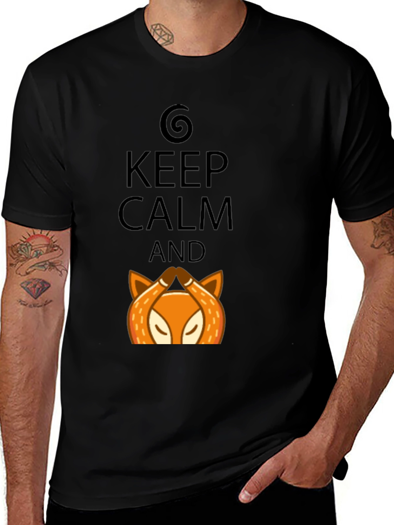 Keep Calm Fox T-Shirt - Premium Comfort