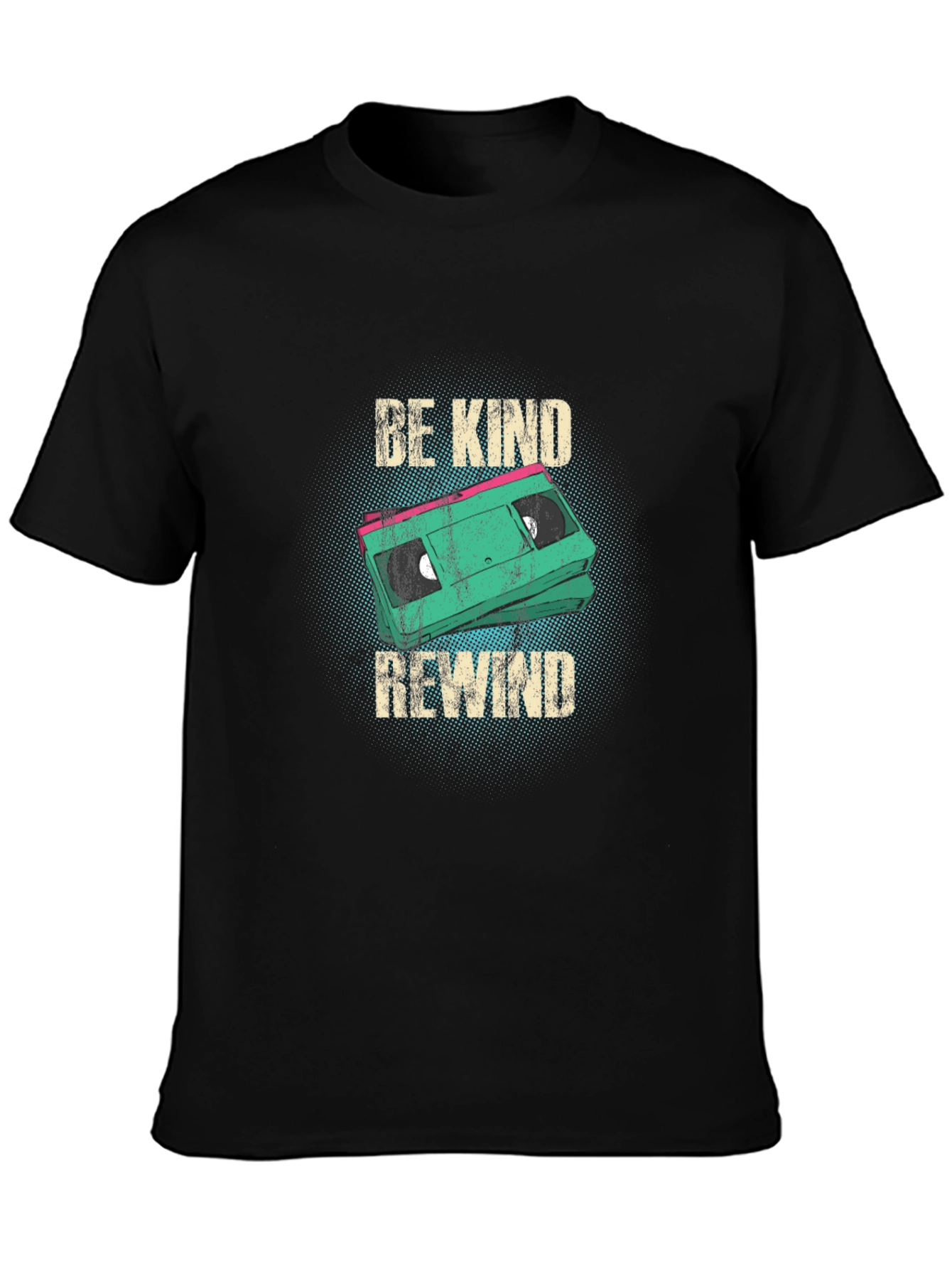 Be Kind Rewind Graphic Tee - Retro VHS Design
