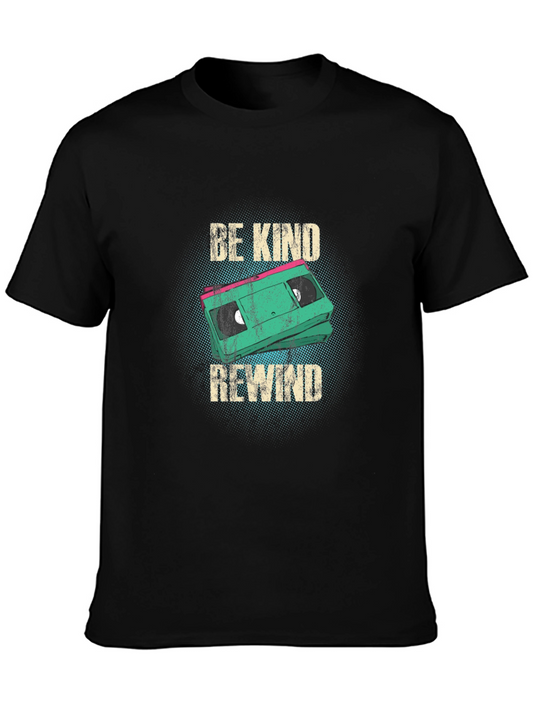 Be Kind Rewind Graphic Tee - Retro VHS Design