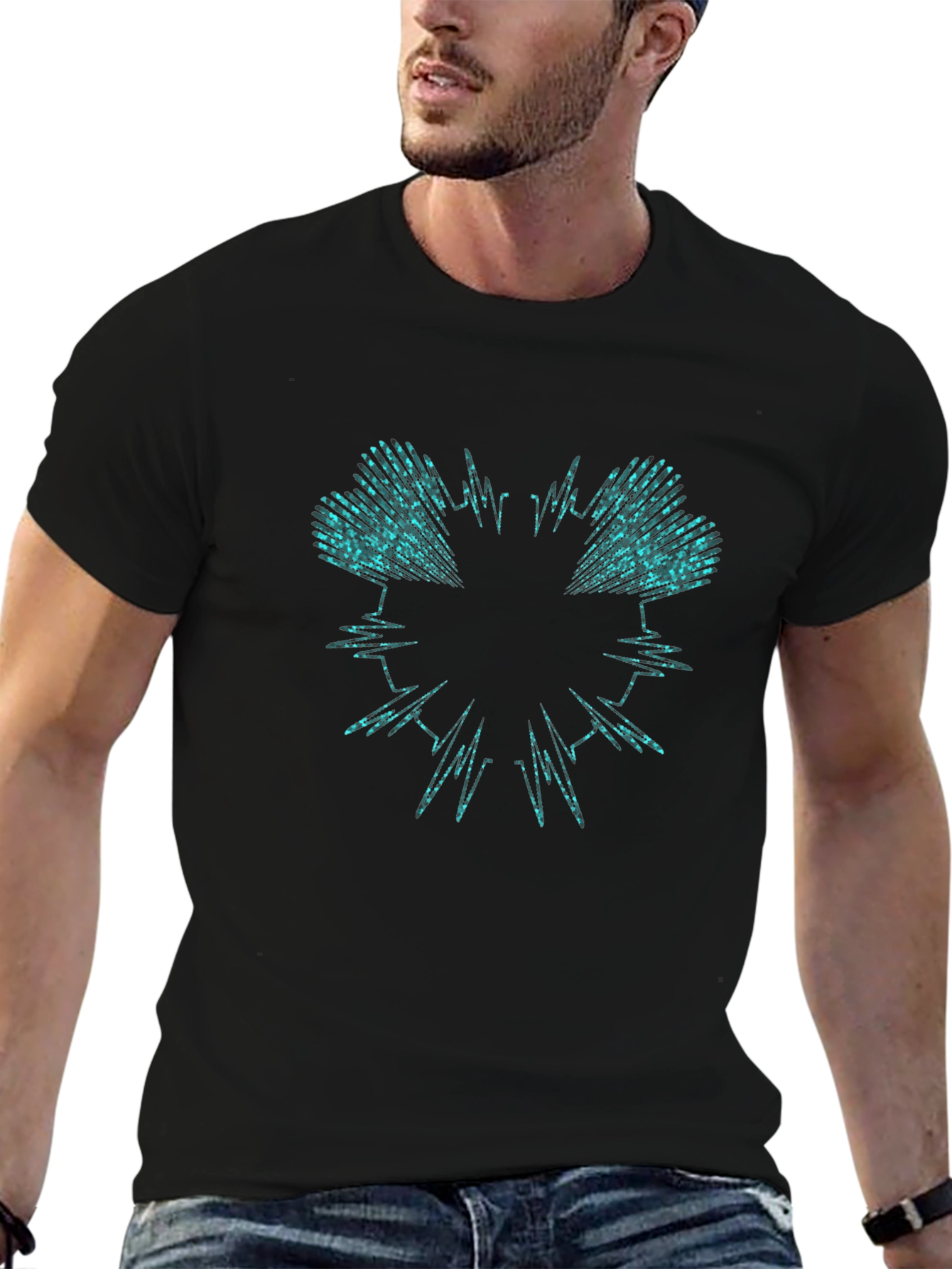 Abstract Graphic Tee - Black