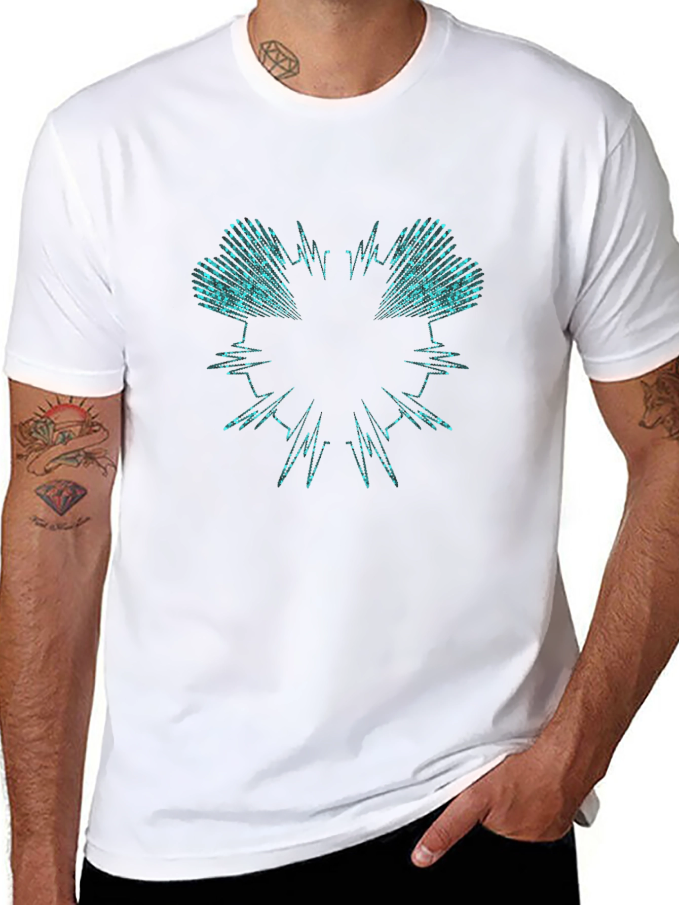 Abstract Graphic Tee - Black