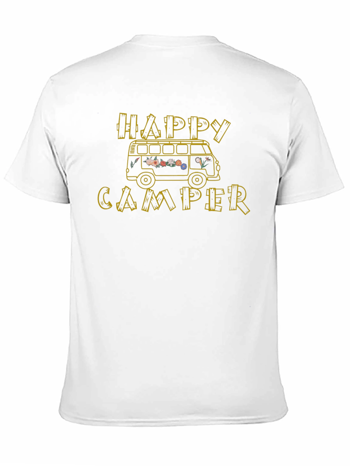 Happy Camper Graphic Tee - Retro Style