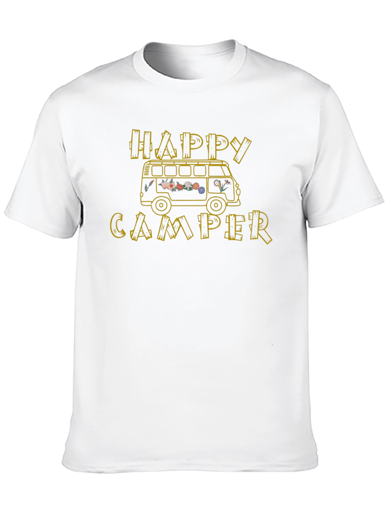 Happy Camper Graphic Tee - Retro Style