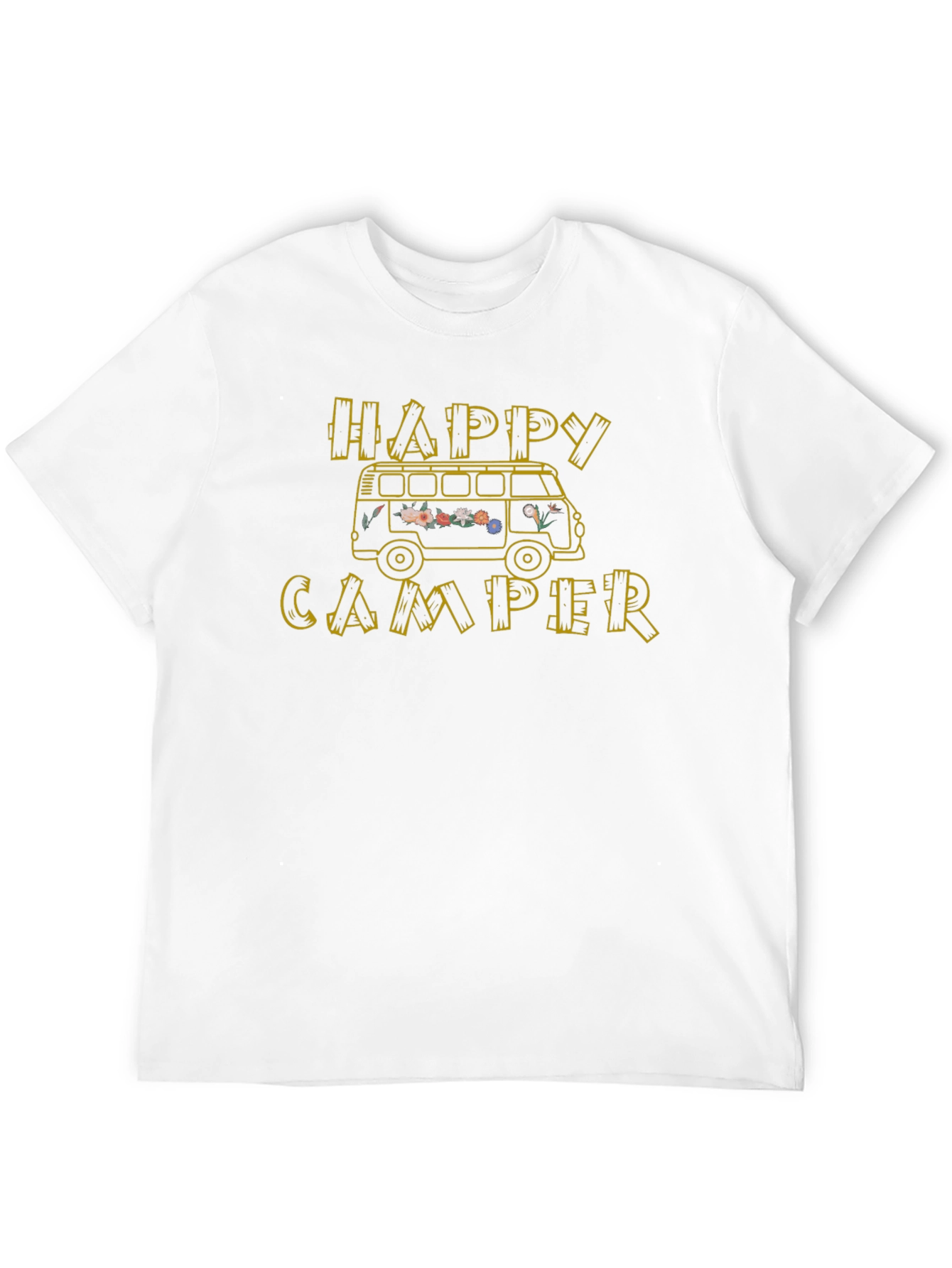 Happy Camper Graphic Tee - Retro Style