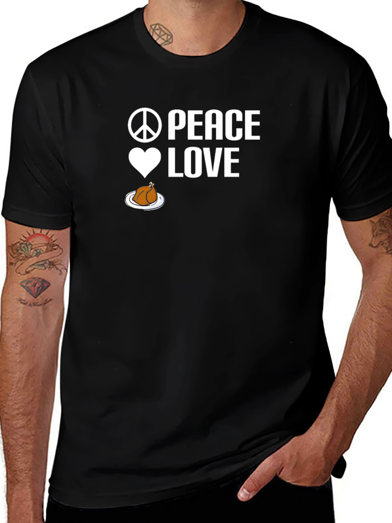 Peace Love Turkey T-Shirt Thanksgiving