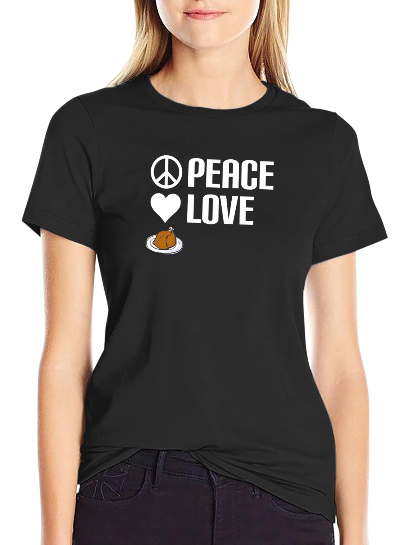 Peace Love Turkey T-Shirt Thanksgiving