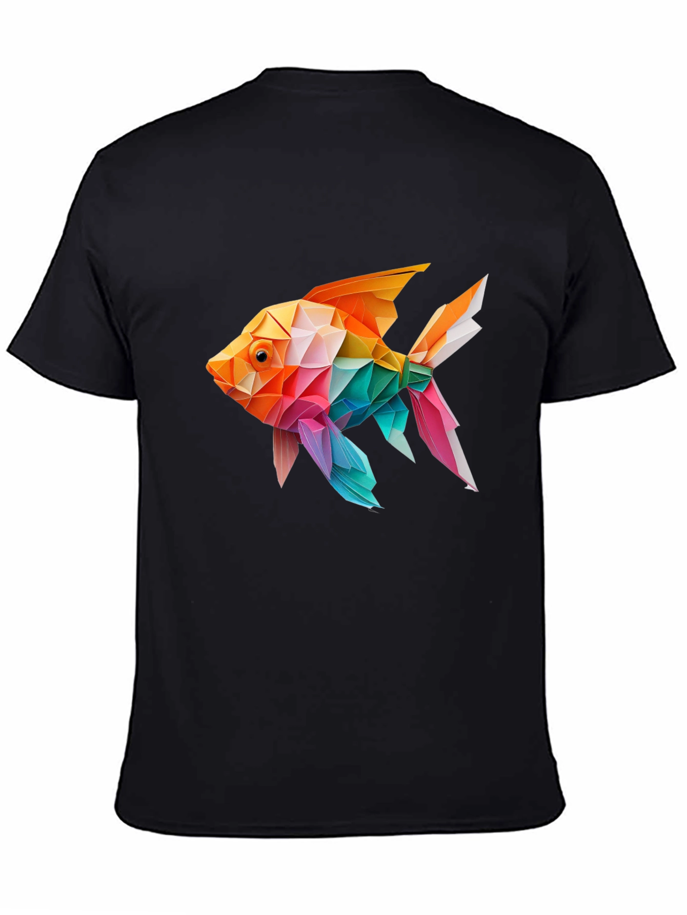 Geometric Fish Print Tee - Unique Stylish Design