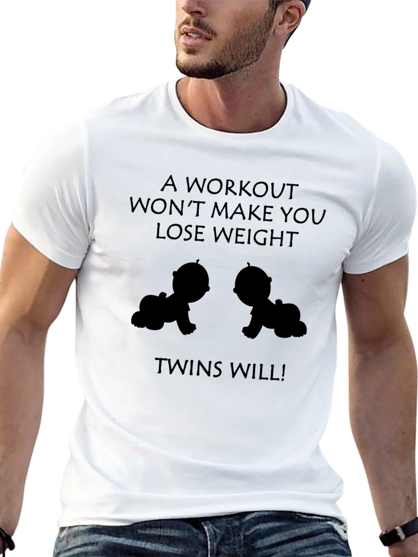 Twins Pregnancy Announcement Black T-Shirt