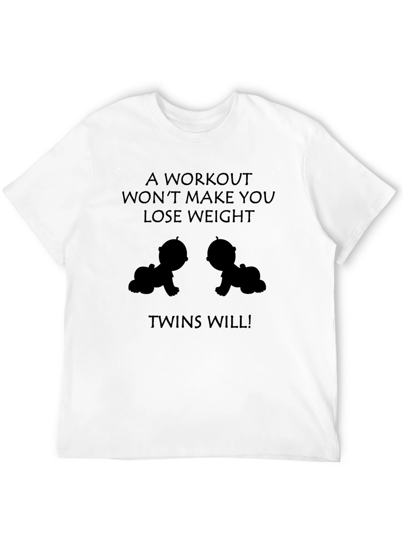 Twins Pregnancy Announcement Black T-Shirt