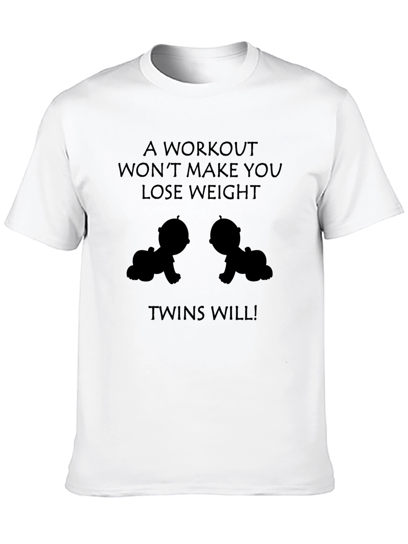 Twins Pregnancy Announcement Black T-Shirt