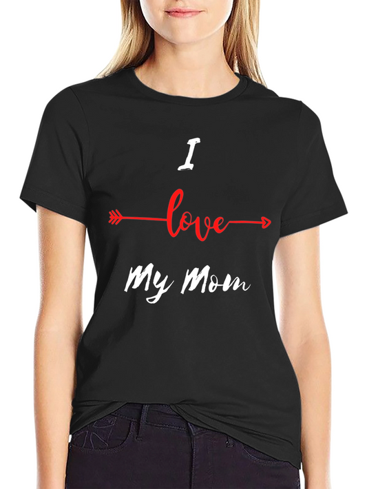 I Love My Mom Graphic Tee - Mens Black T-Shirt