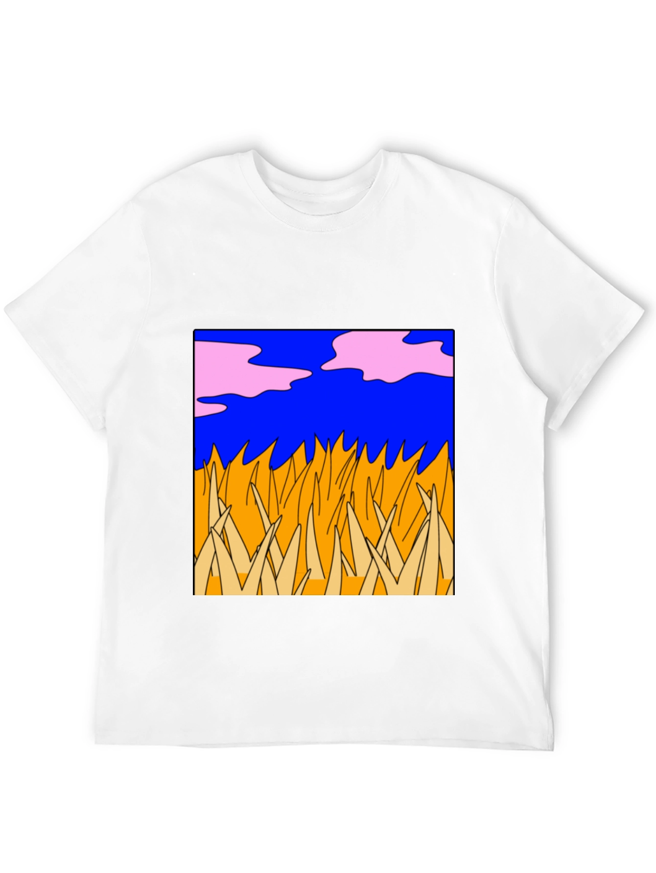 Abstract Nature Graphic Tee - Black