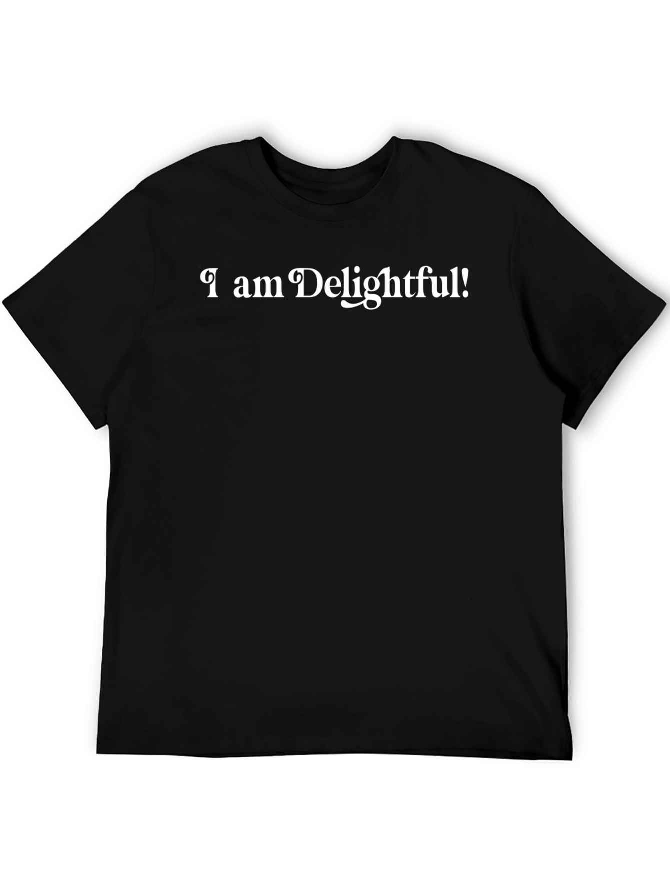 Delightful Statement Graphic Tee - Black