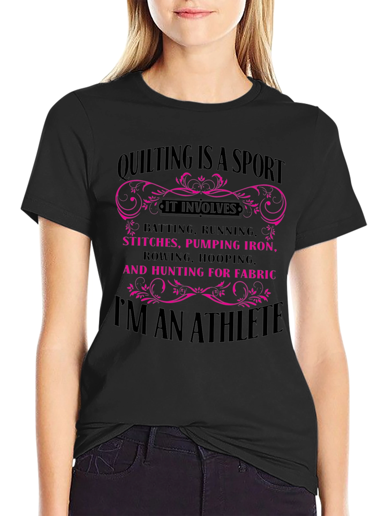 Quilting Is A Sport Graphic Tee
