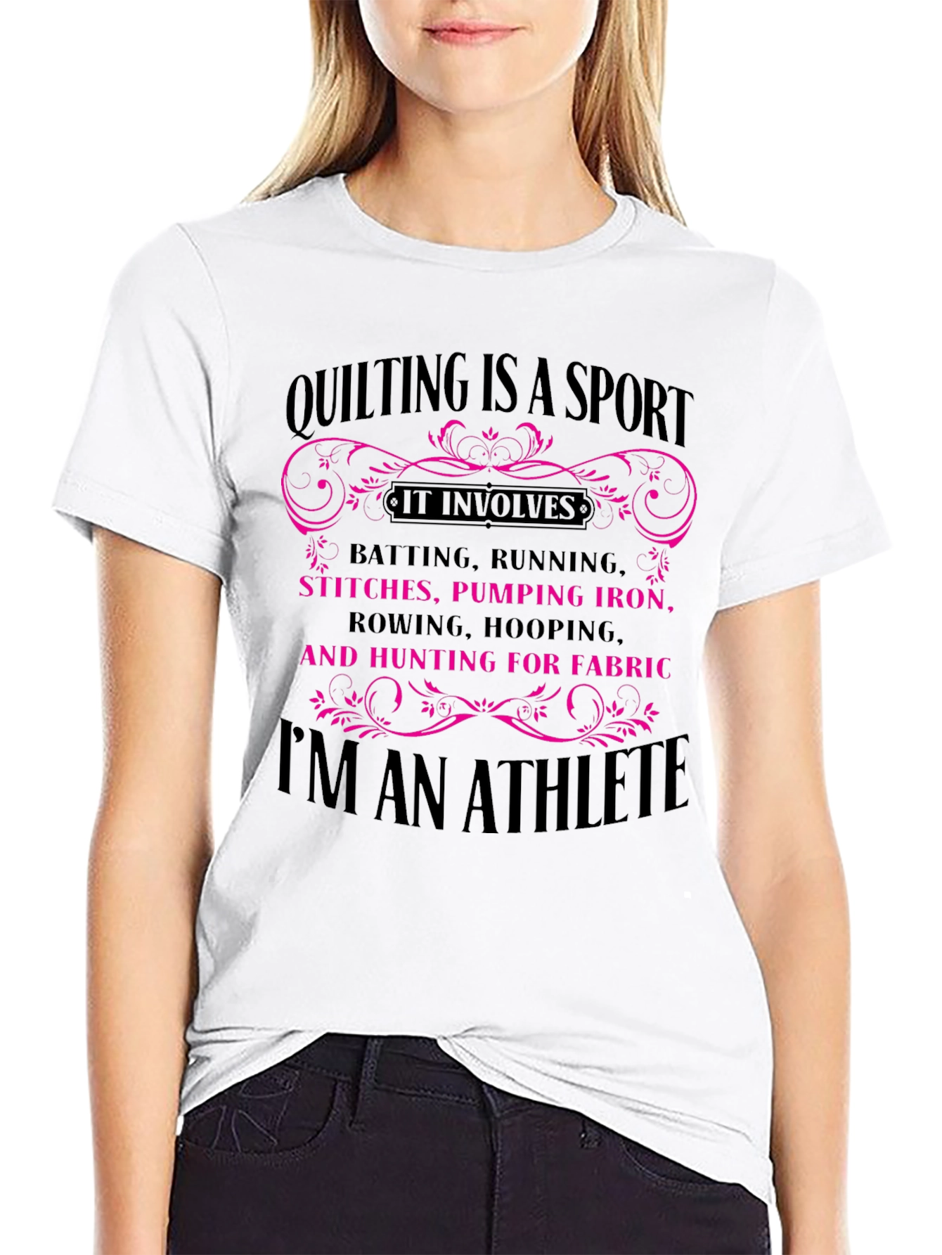 Quilting Is A Sport Graphic Tee