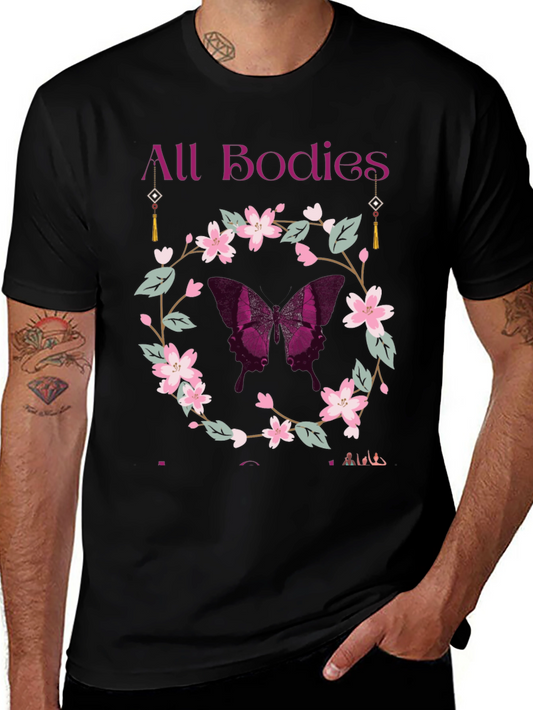 All Bodies Butterfly Floral Tee - Stylish & Inclusive