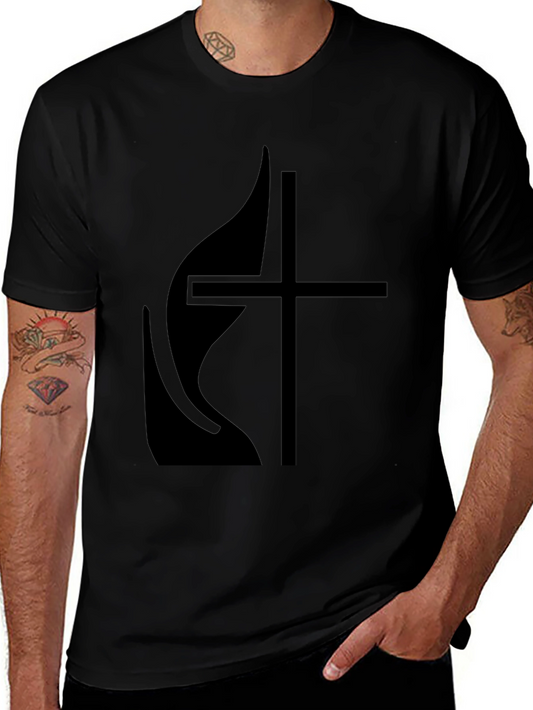 Black UMC Cross & Flame T-Shirt