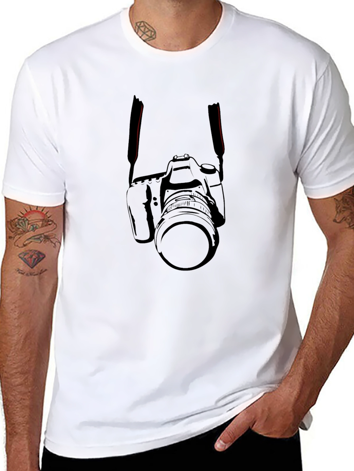 Camera Graphic Tee - Photographer Style Shirt