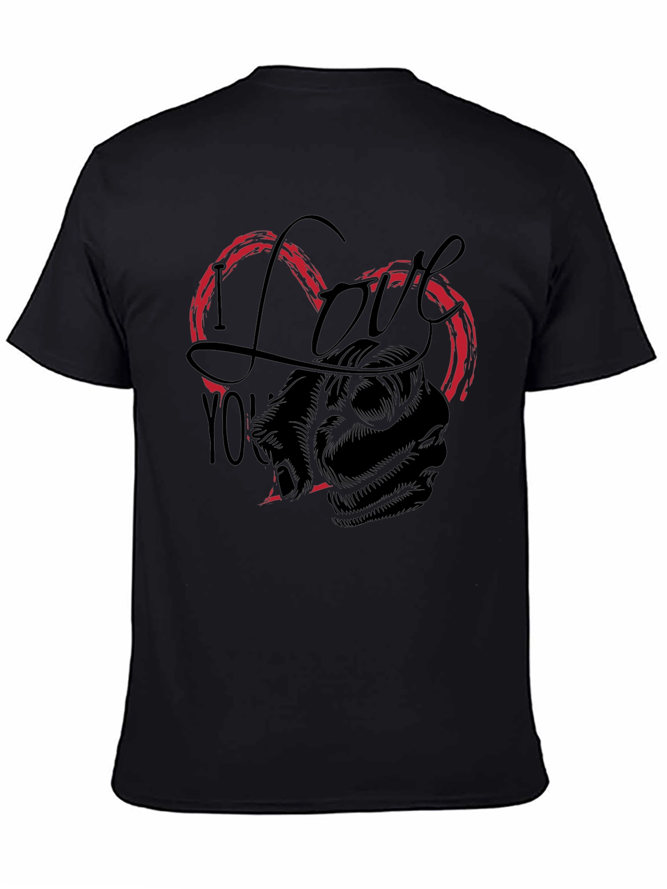 I Love You Heart Fist Black Graphic Tee