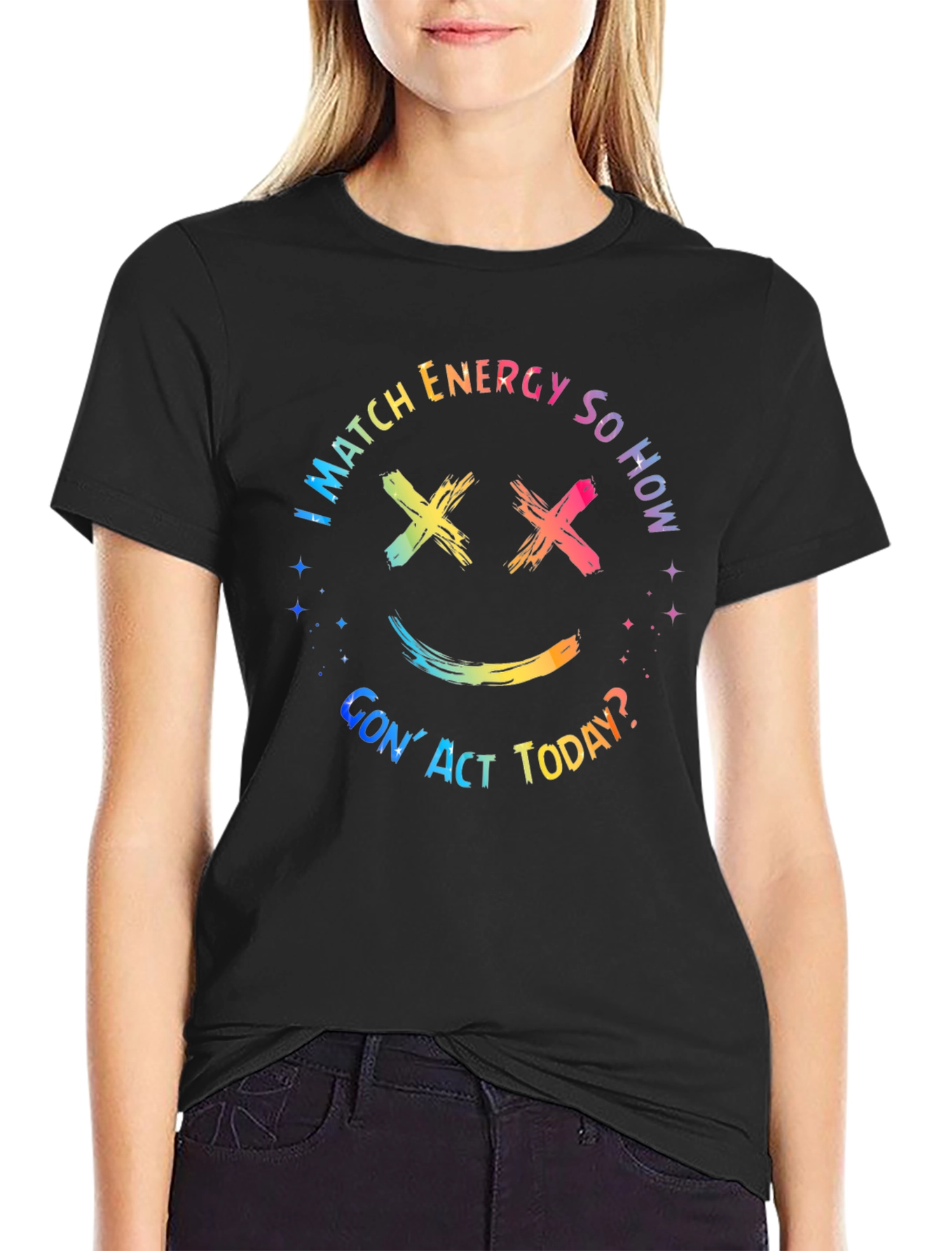 I Match Energy Rainbow Graphic T-Shirt