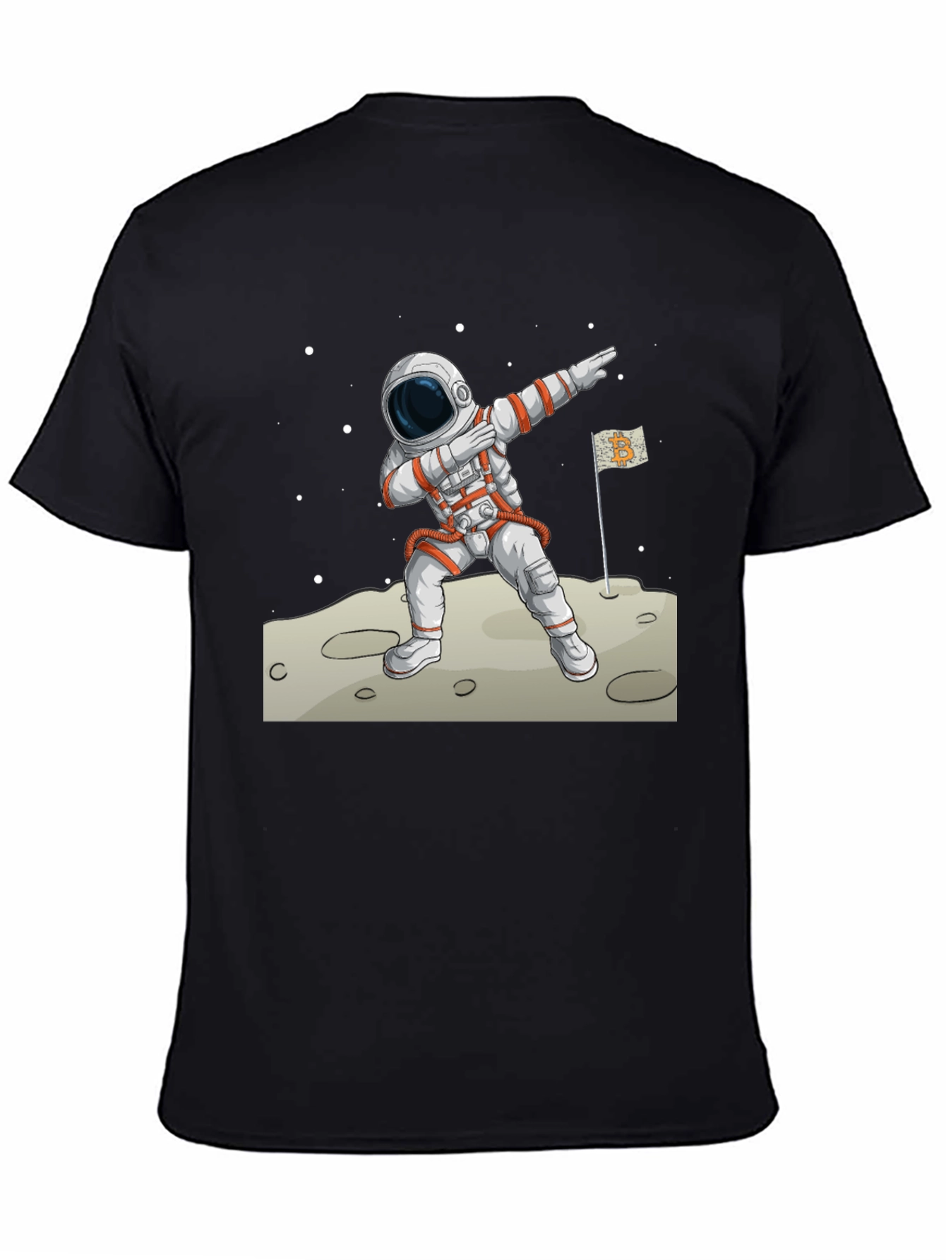 Astronaut Dabbing on Moon Graphic T-Shirt