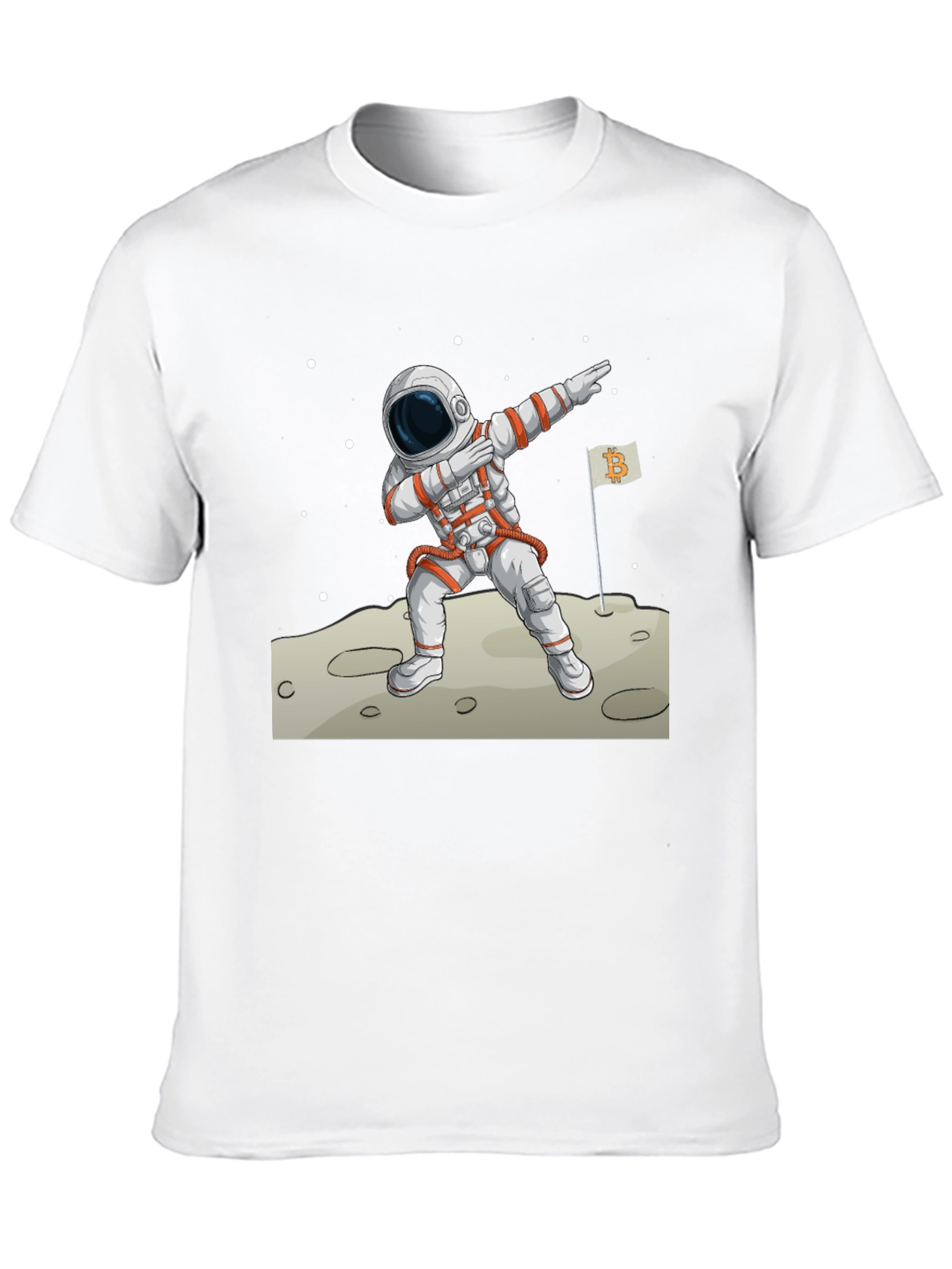 Astronaut Dabbing on Moon Graphic T-Shirt