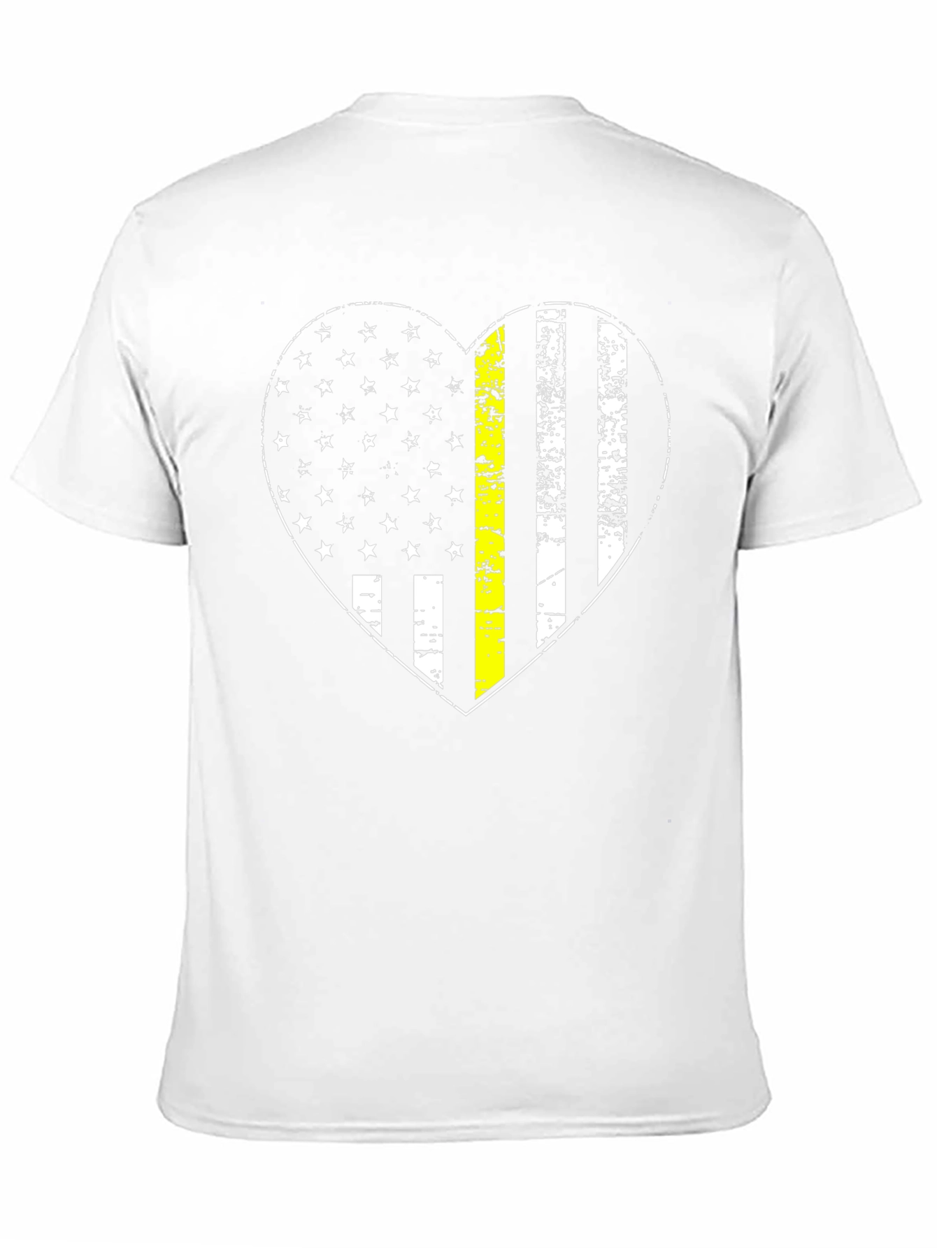 Thin Yellow Line Heart Graphic Tee