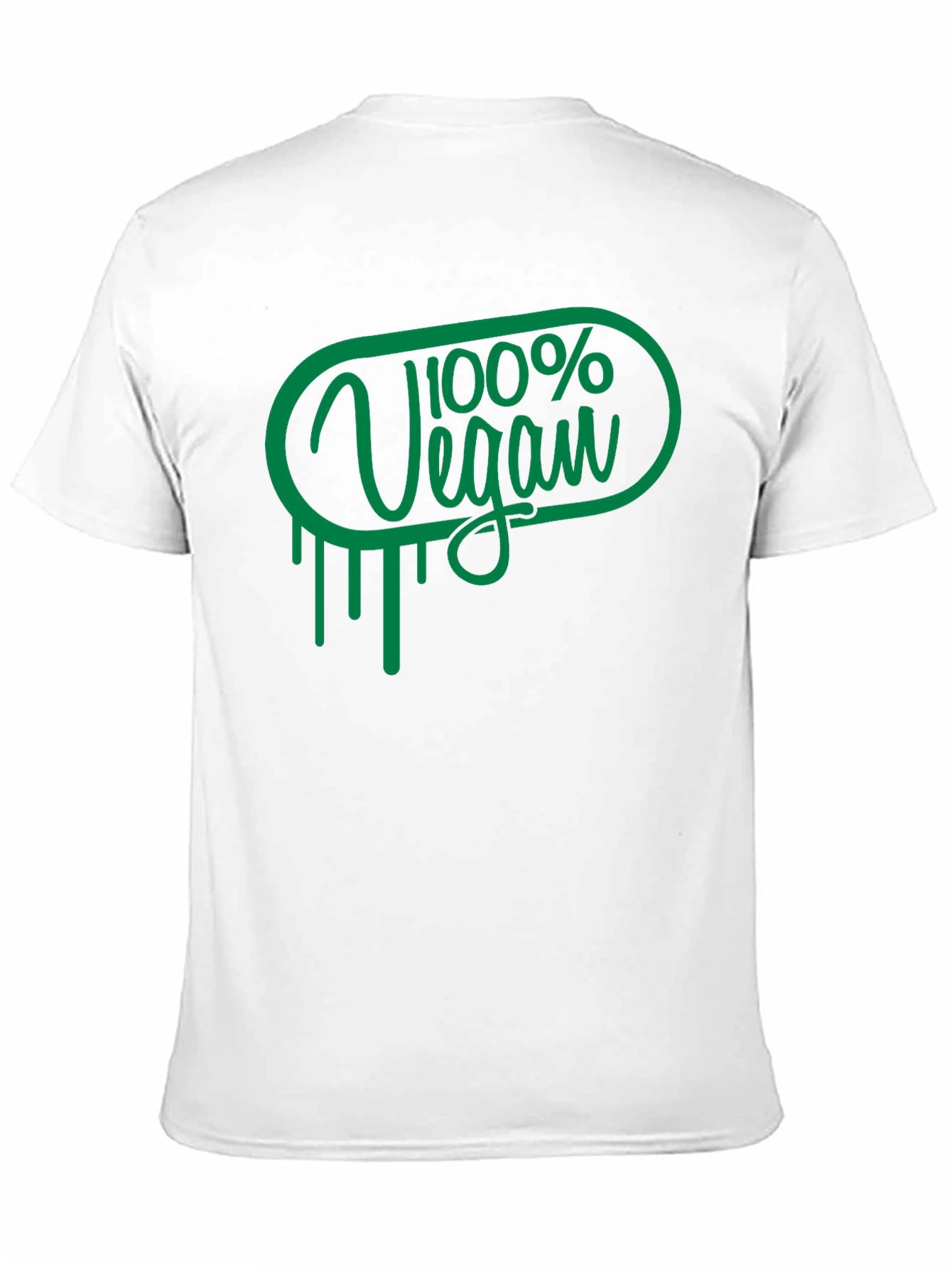 100% Vegan Graphic T-Shirt - Unisex Black Tee