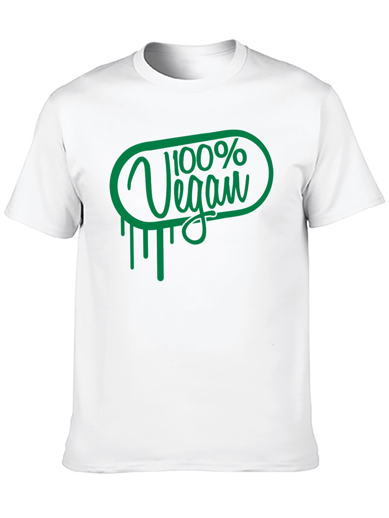 100% Vegan Graphic T-Shirt - Unisex Black Tee