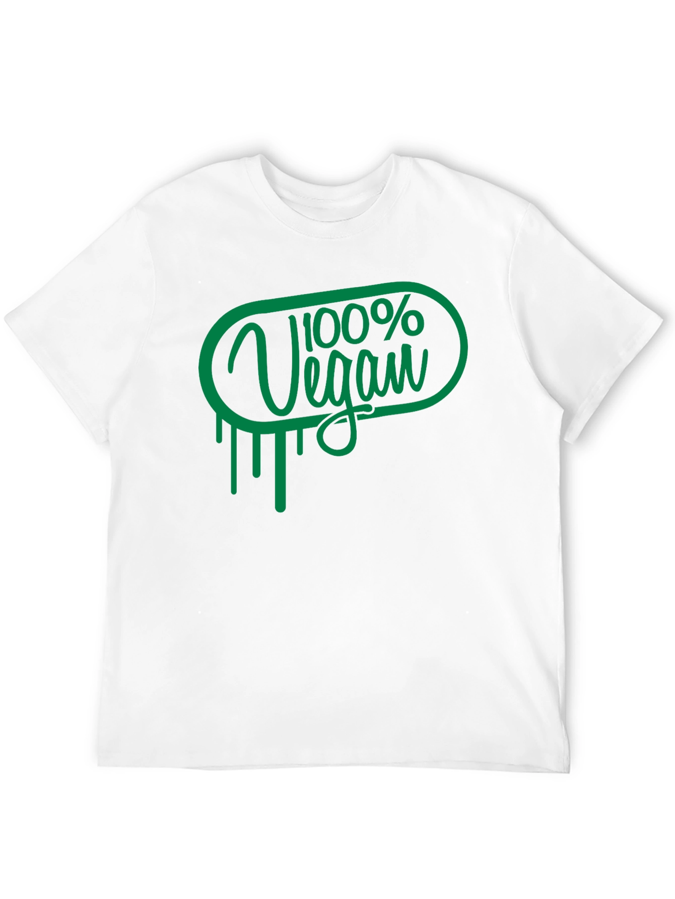 100% Vegan Graphic T-Shirt - Unisex Black Tee