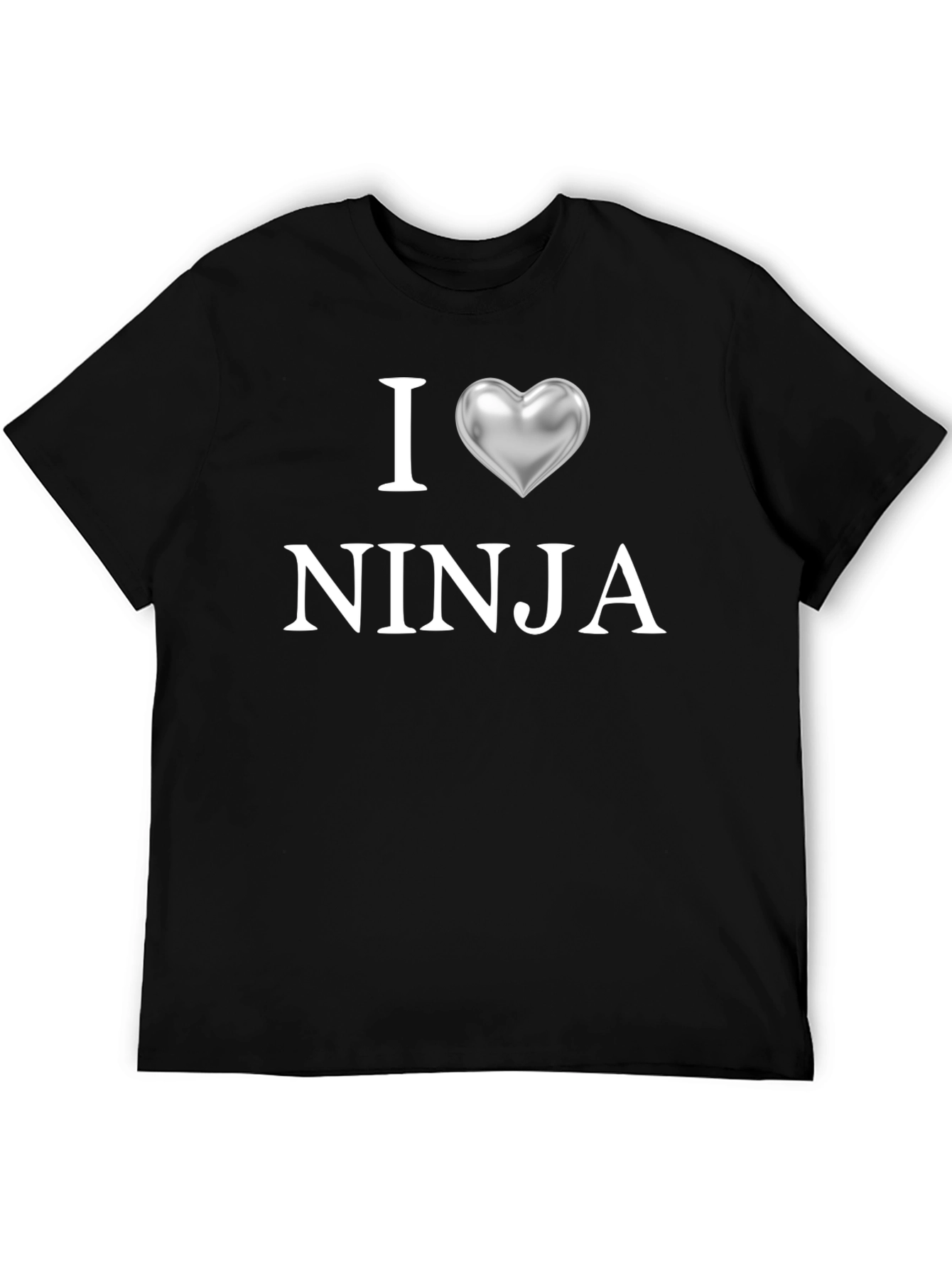 I Heart Ninja Graphic T-Shirt - Black