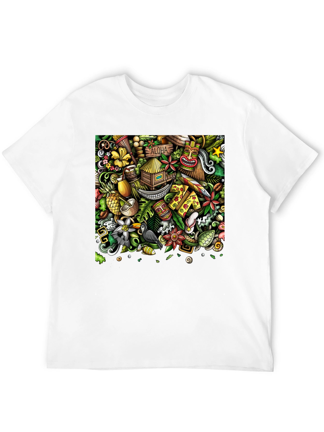 Aloha Vibes Graphic Tee - Tropical Paradise Design