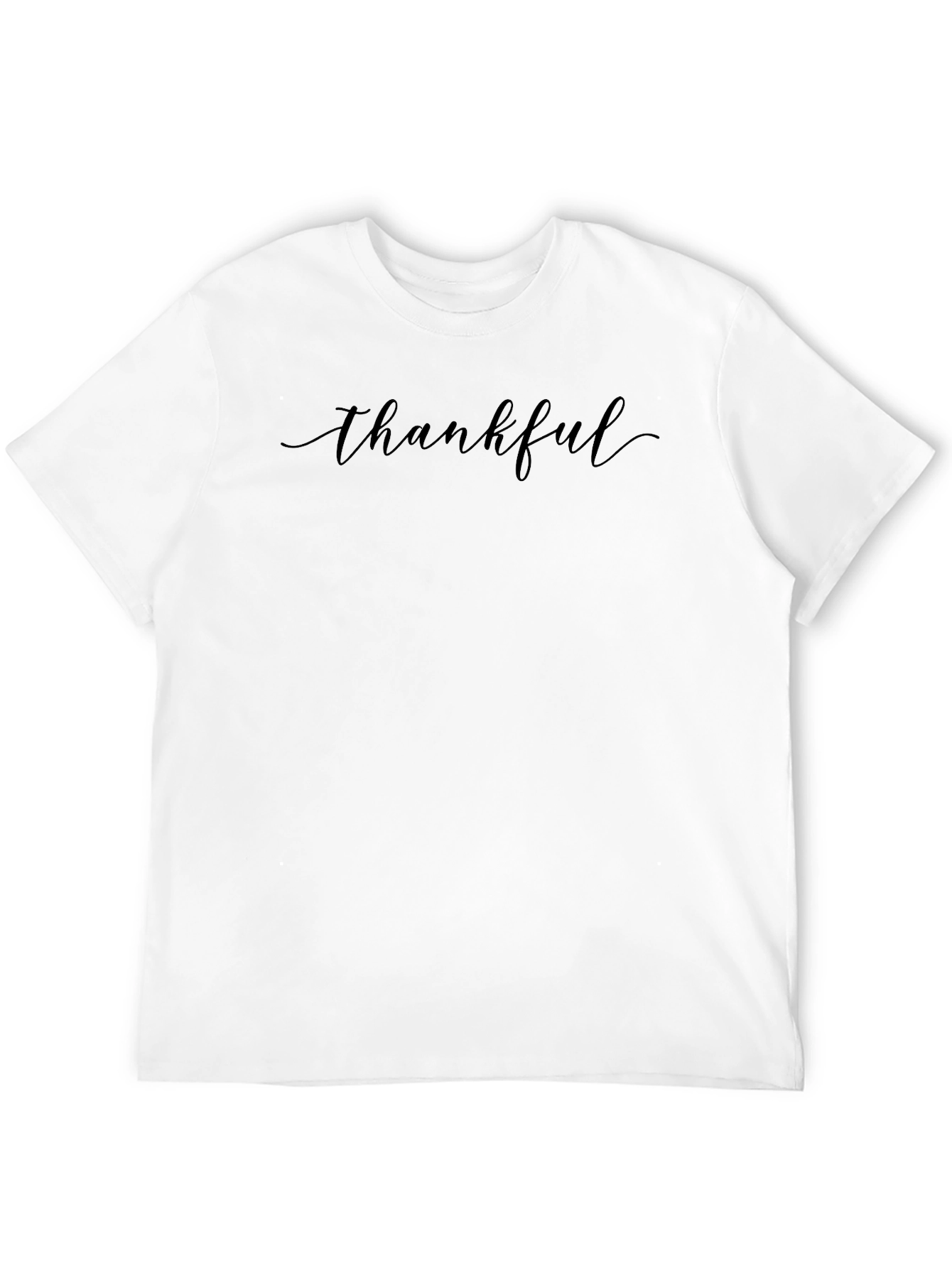 Thankful Graphic Tee - Black Cotton Blend