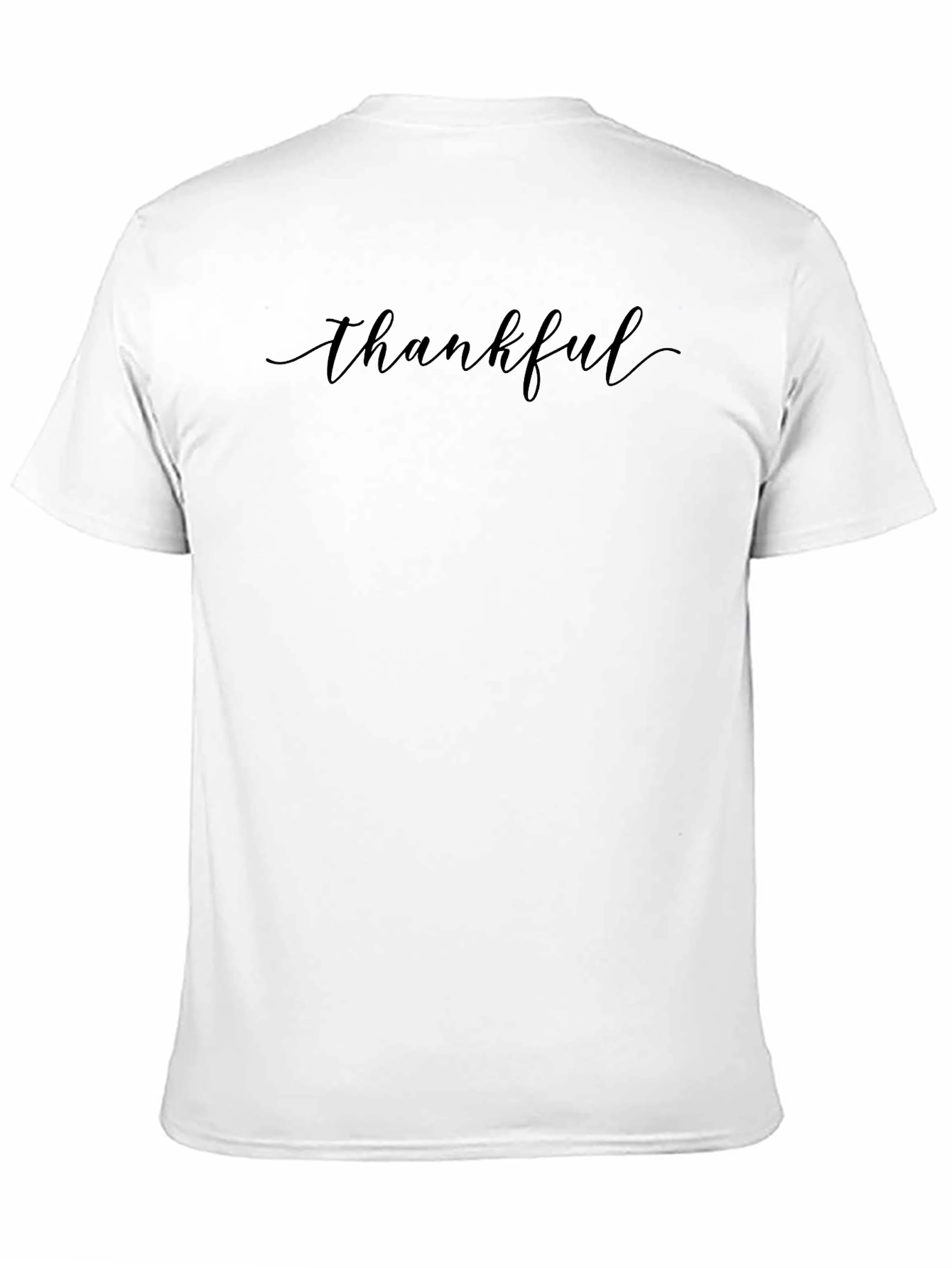 Thankful Graphic Tee - Black Cotton Blend