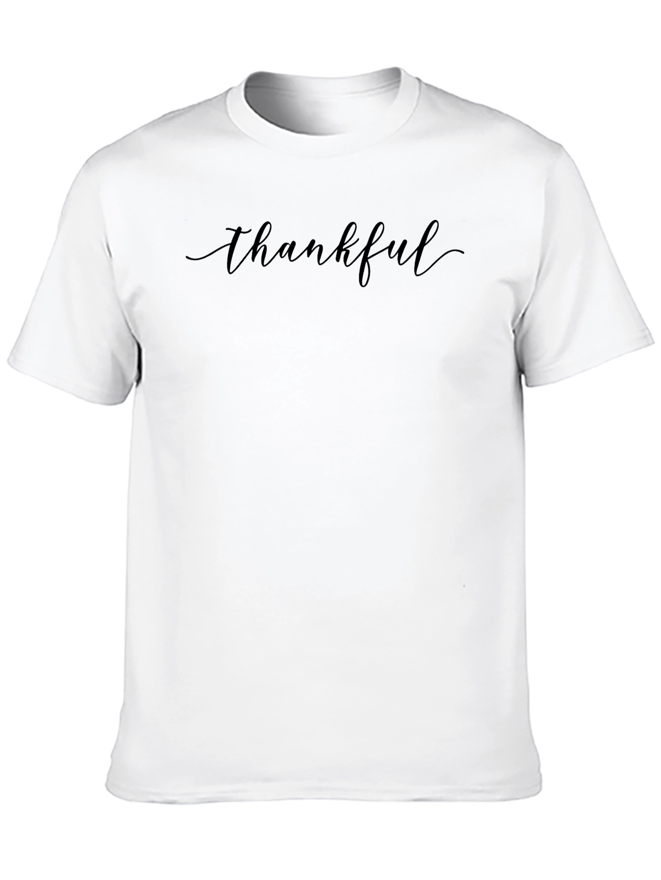 Thankful Graphic Tee - Black Cotton Blend