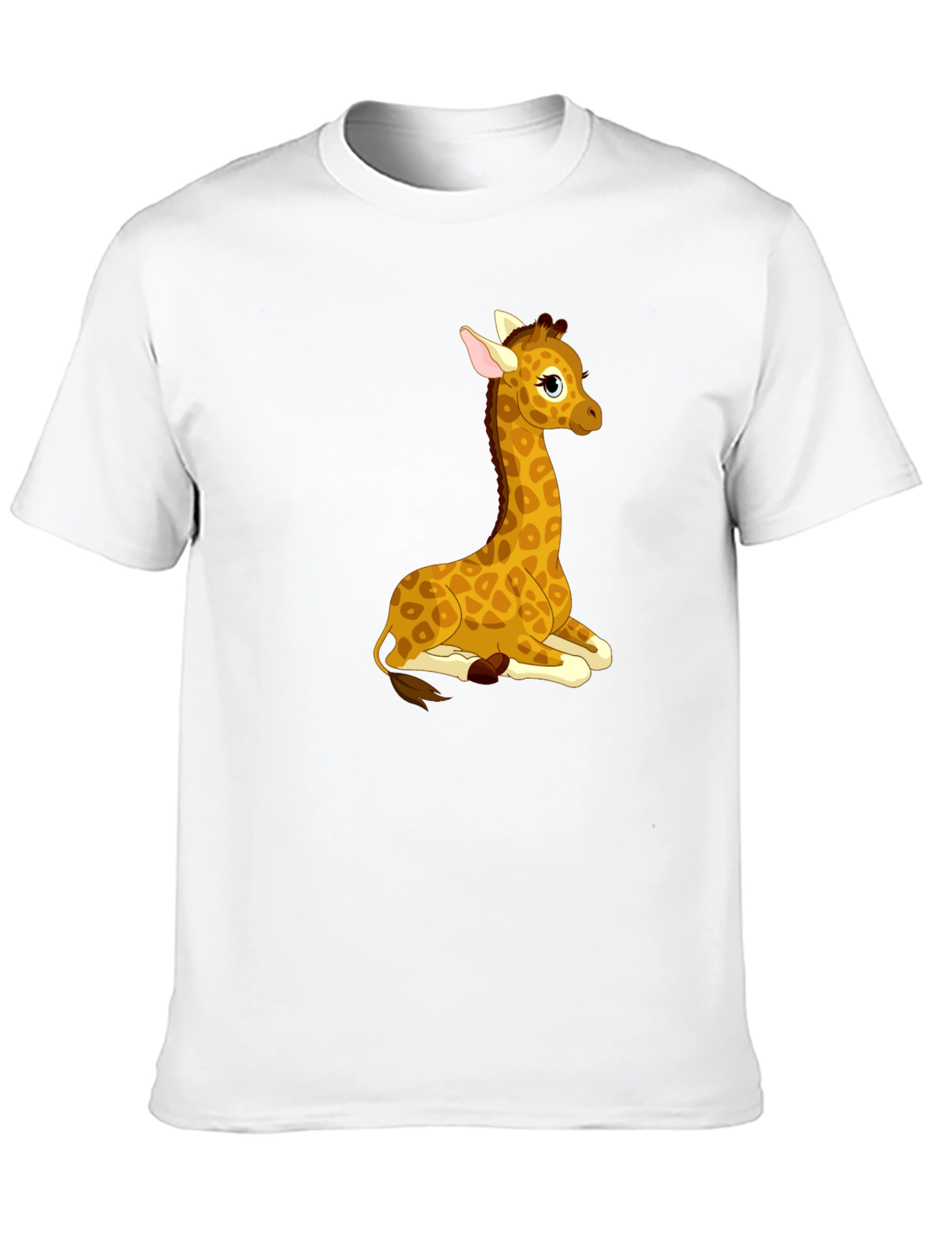 Cute Giraffe Graphic Tee - Soft Black T-Shirt