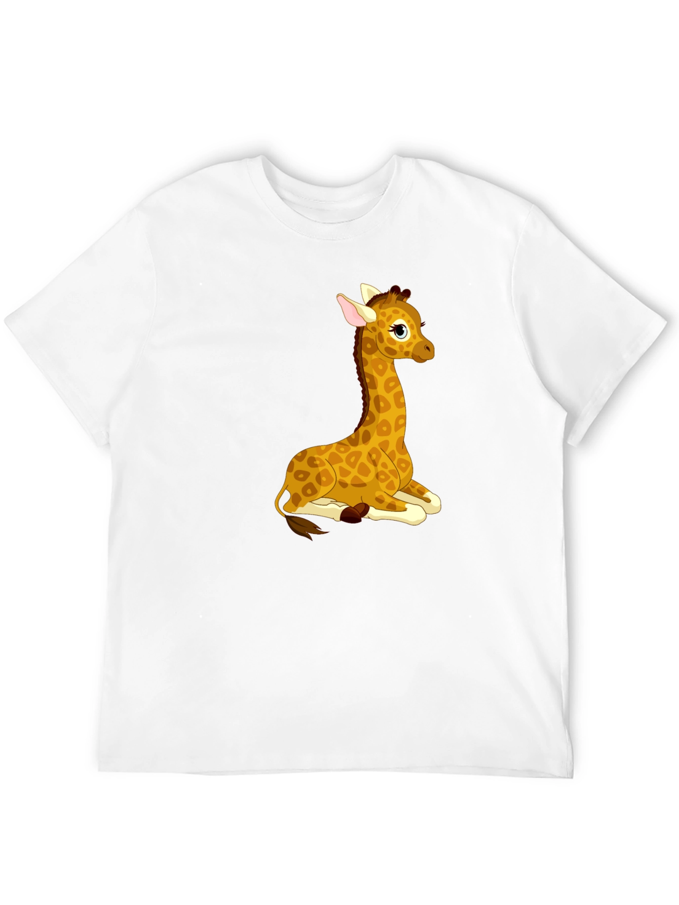 Cute Giraffe Graphic Tee - Soft Black T-Shirt