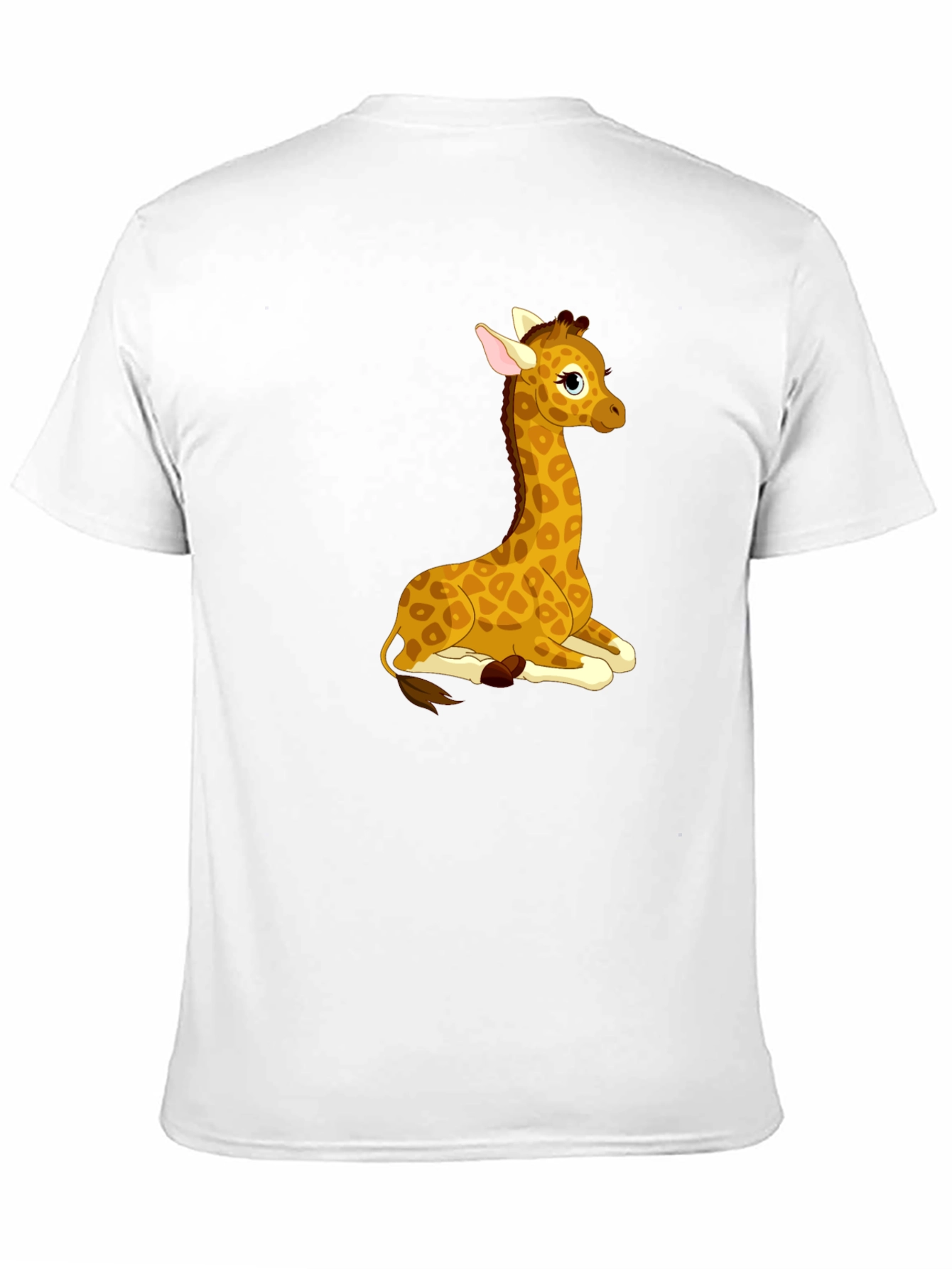 Cute Giraffe Graphic Tee - Soft Black T-Shirt