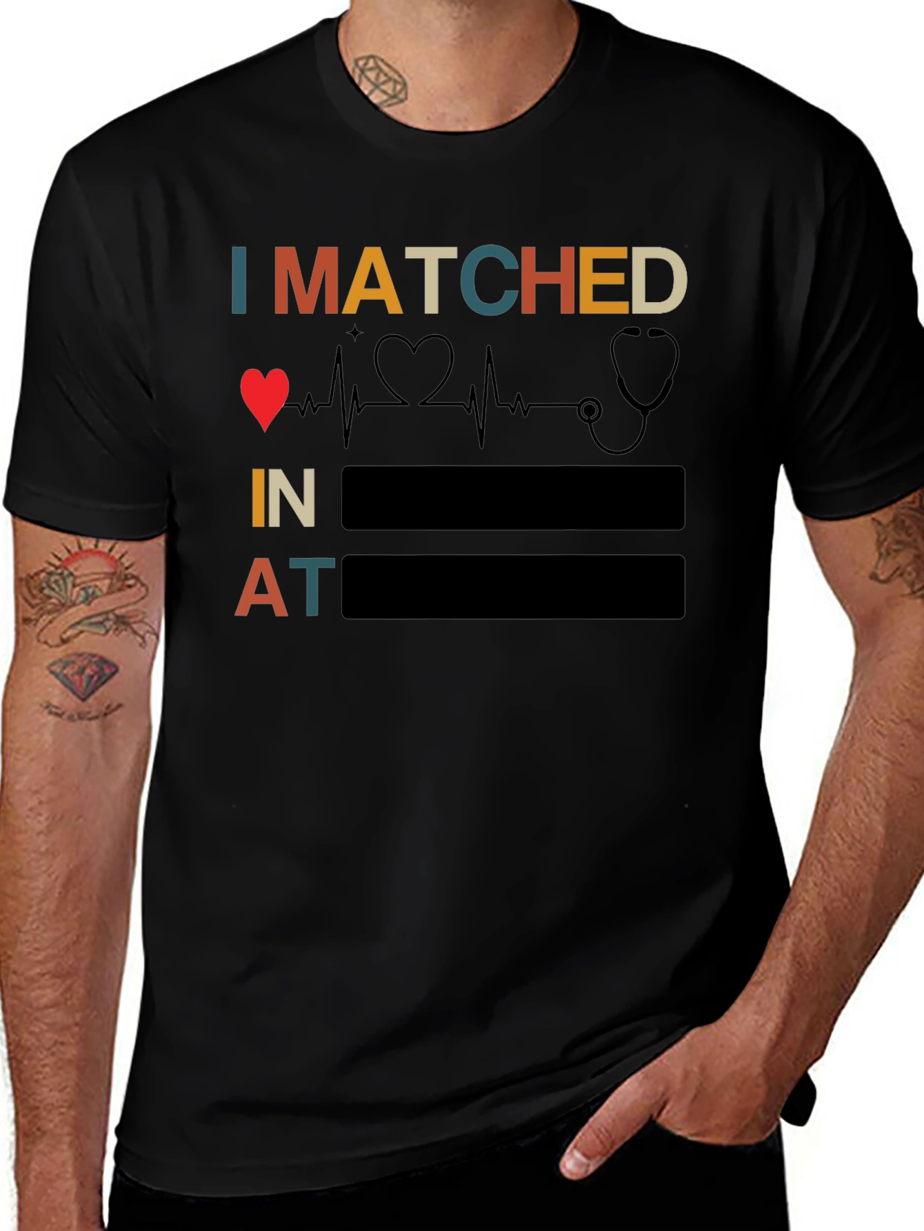 I Matched Heartbeat Stethoscope Doctor T-Shirt