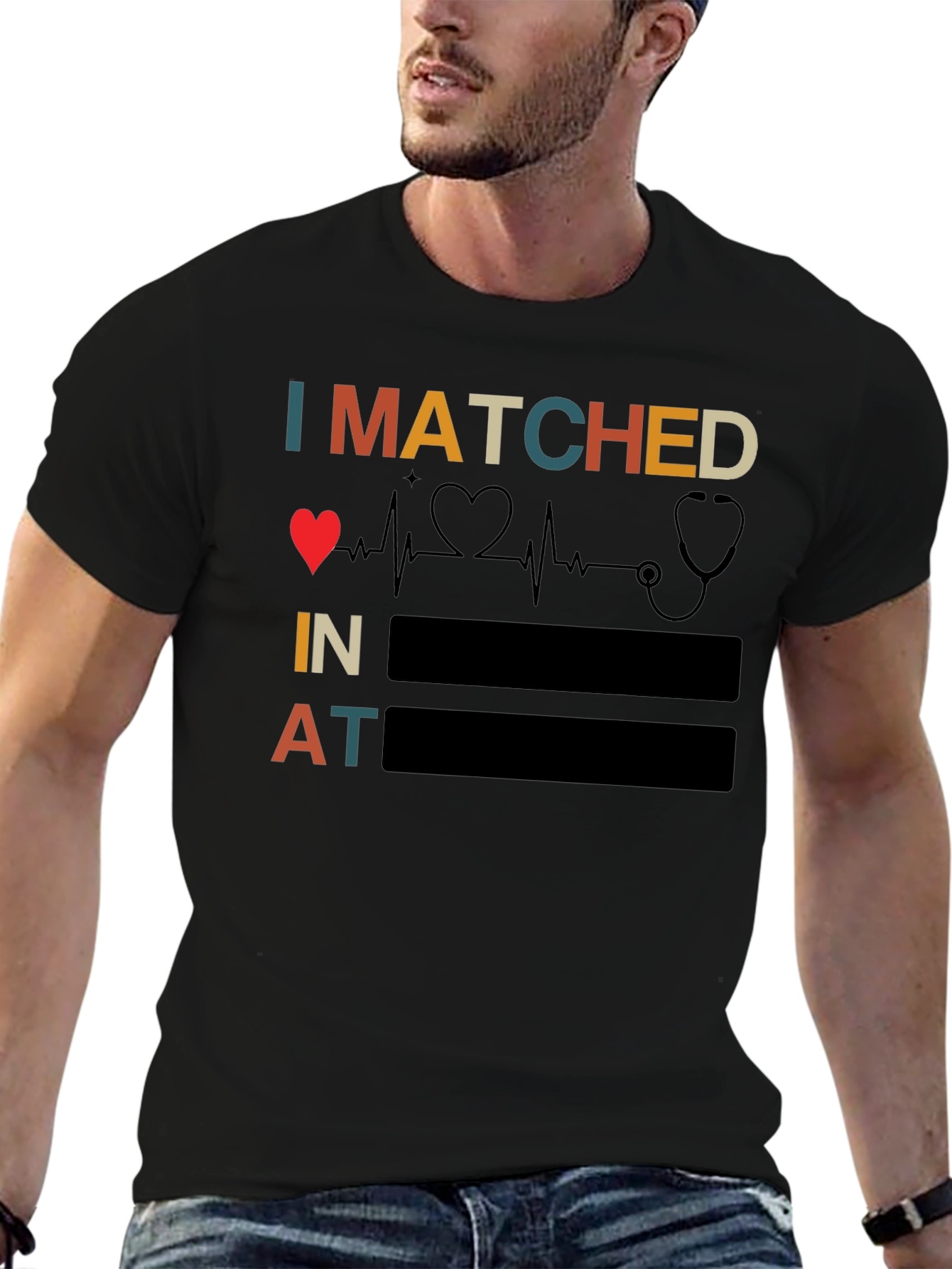 I Matched Heartbeat Stethoscope Doctor T-Shirt
