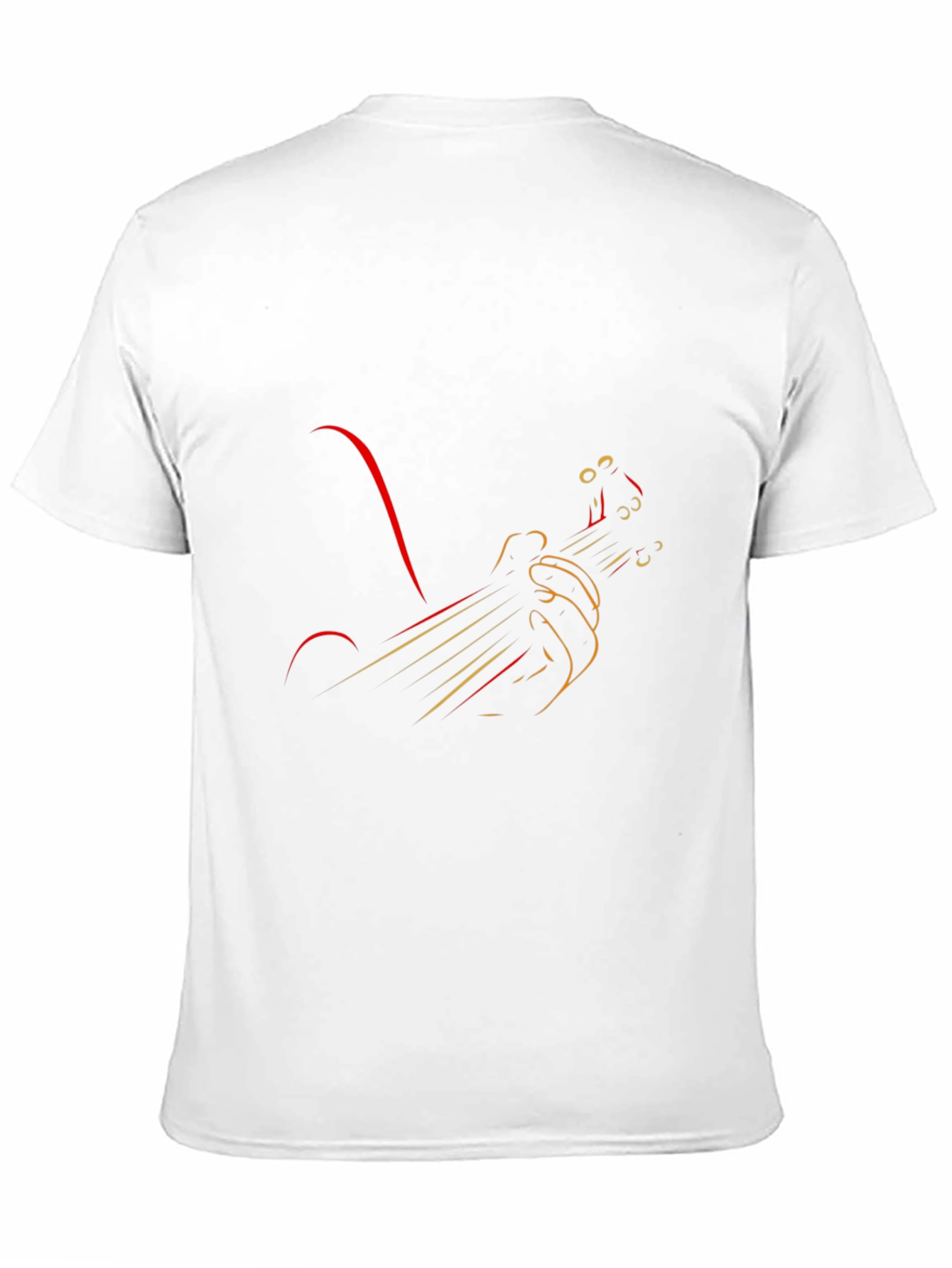 Abstract Guitarist Graphic Tee - Black Cotton Comfort