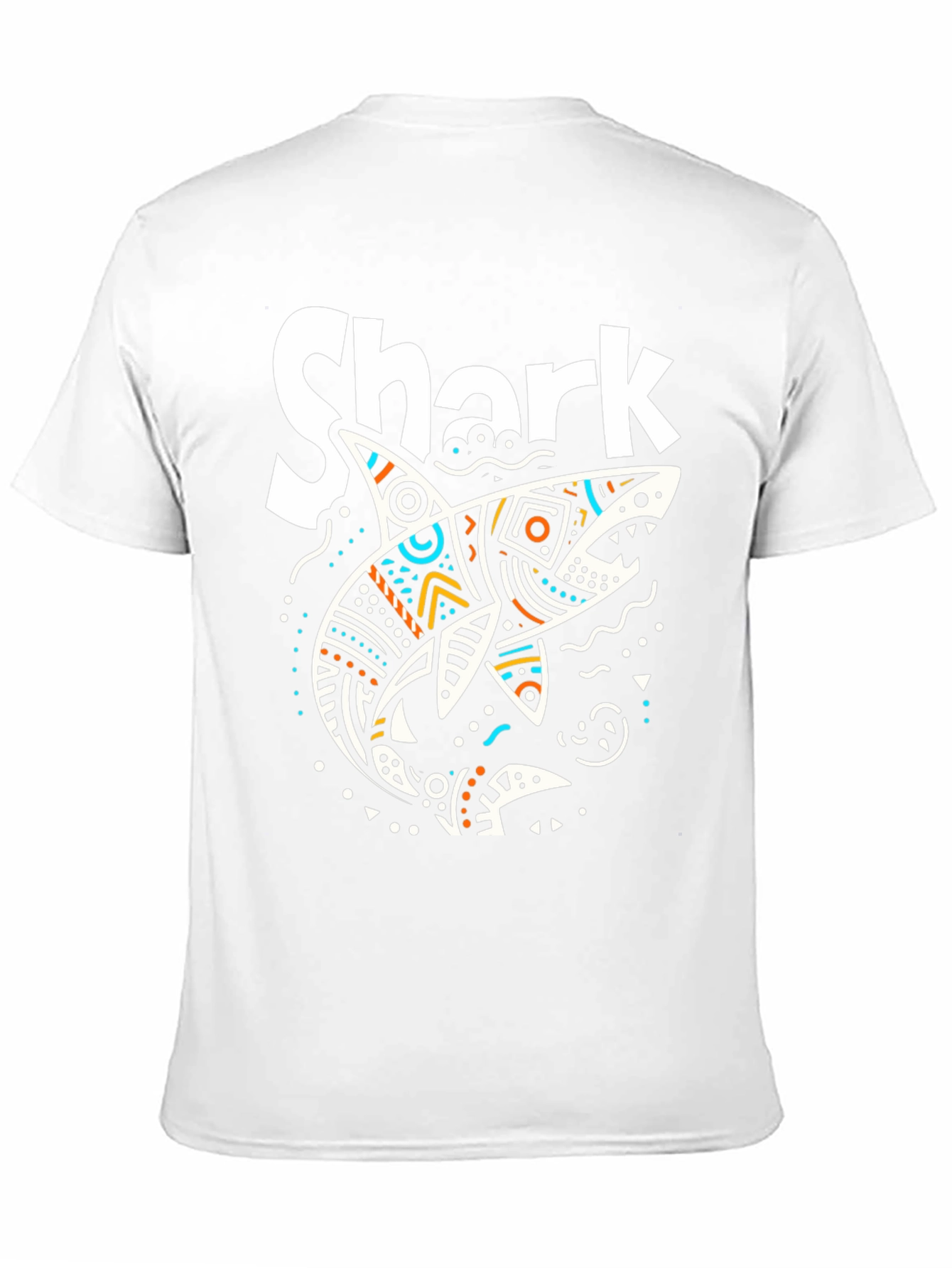 Shark Graphic Print Mens T-Shirt - Black