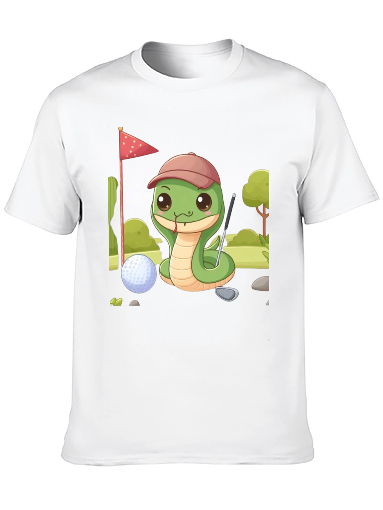 Golf Snake Tee - Cute Cartoon Golfer T-Shirt