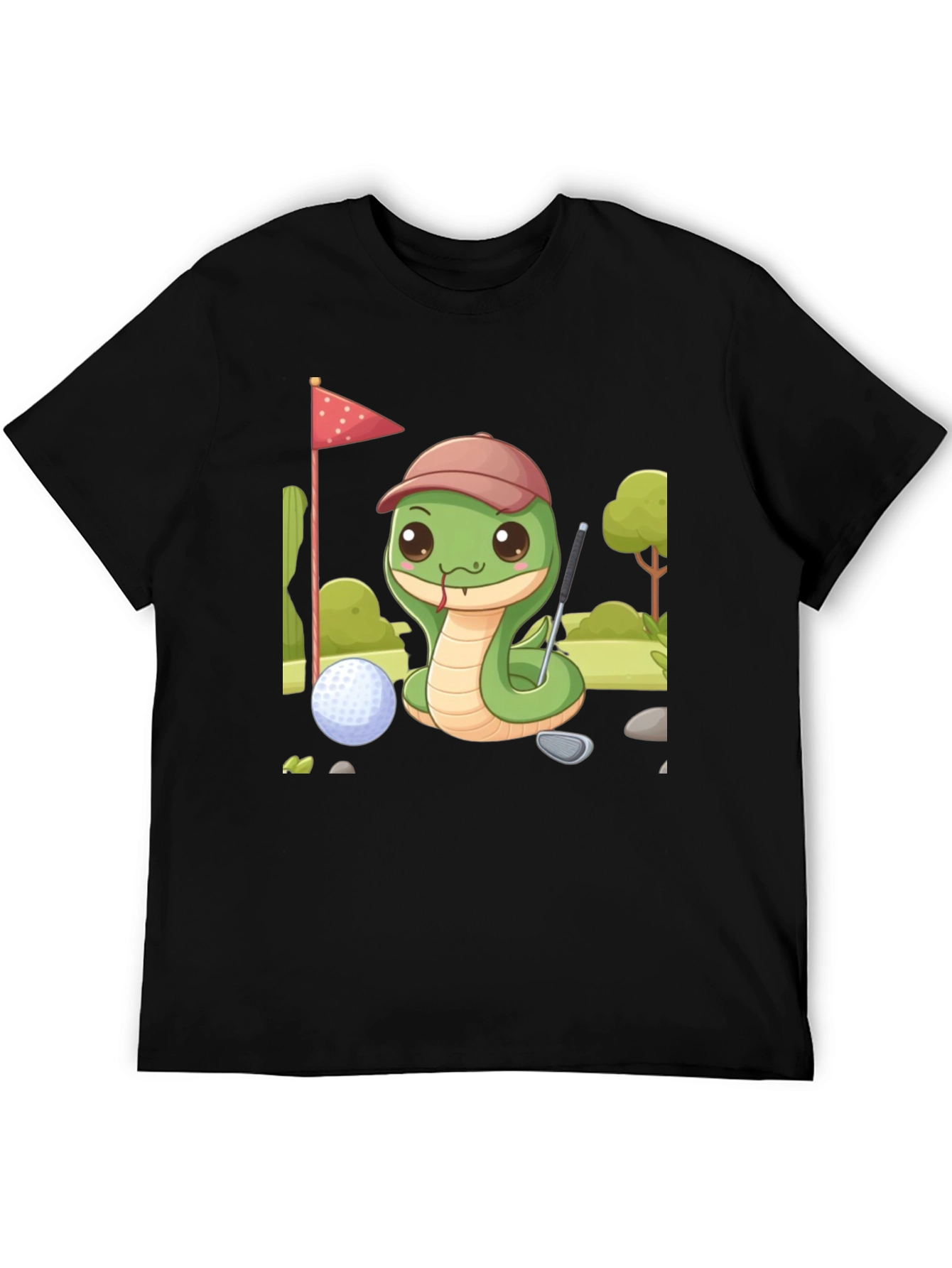 Golf Snake Tee - Cute Cartoon Golfer T-Shirt
