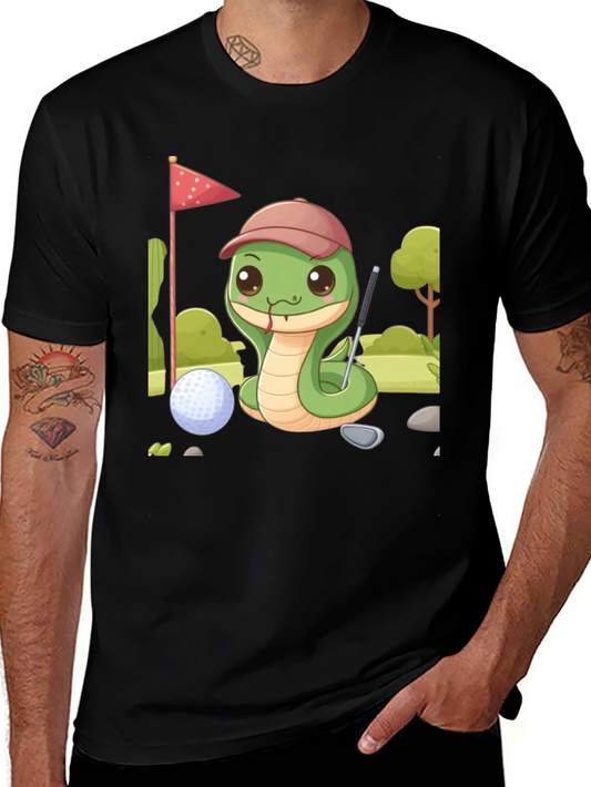 Golf Snake Tee - Cute Cartoon Golfer T-Shirt
