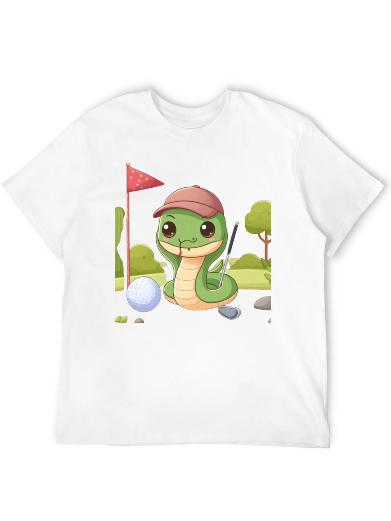 Golf Snake Tee - Cute Cartoon Golfer T-Shirt