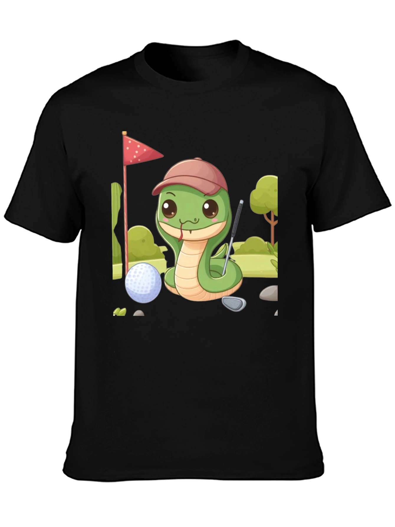 Golf Snake Tee - Cute Cartoon Golfer T-Shirt